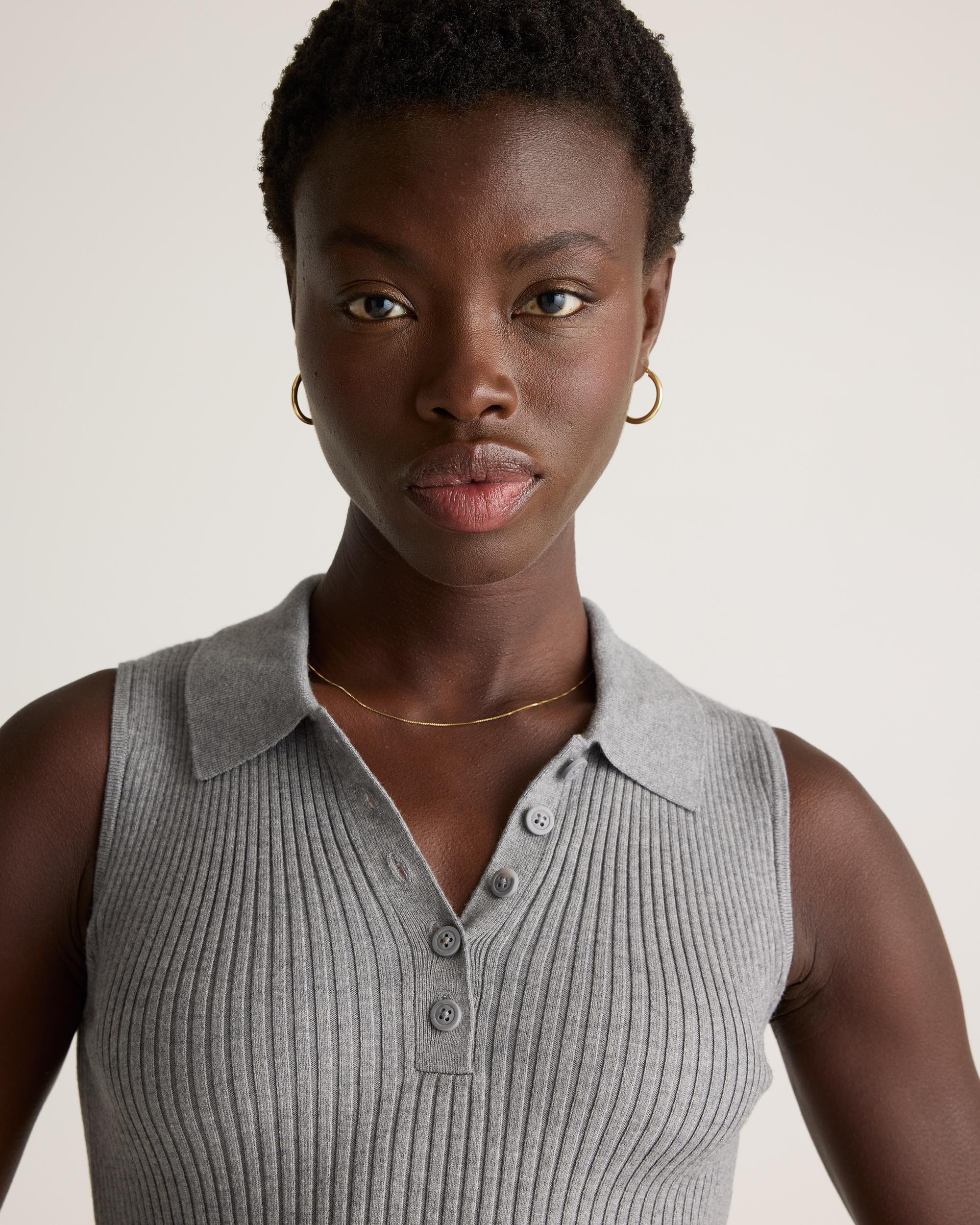 Quince | Women's Eco-Knit Polo Sweater Tank Top Product Image