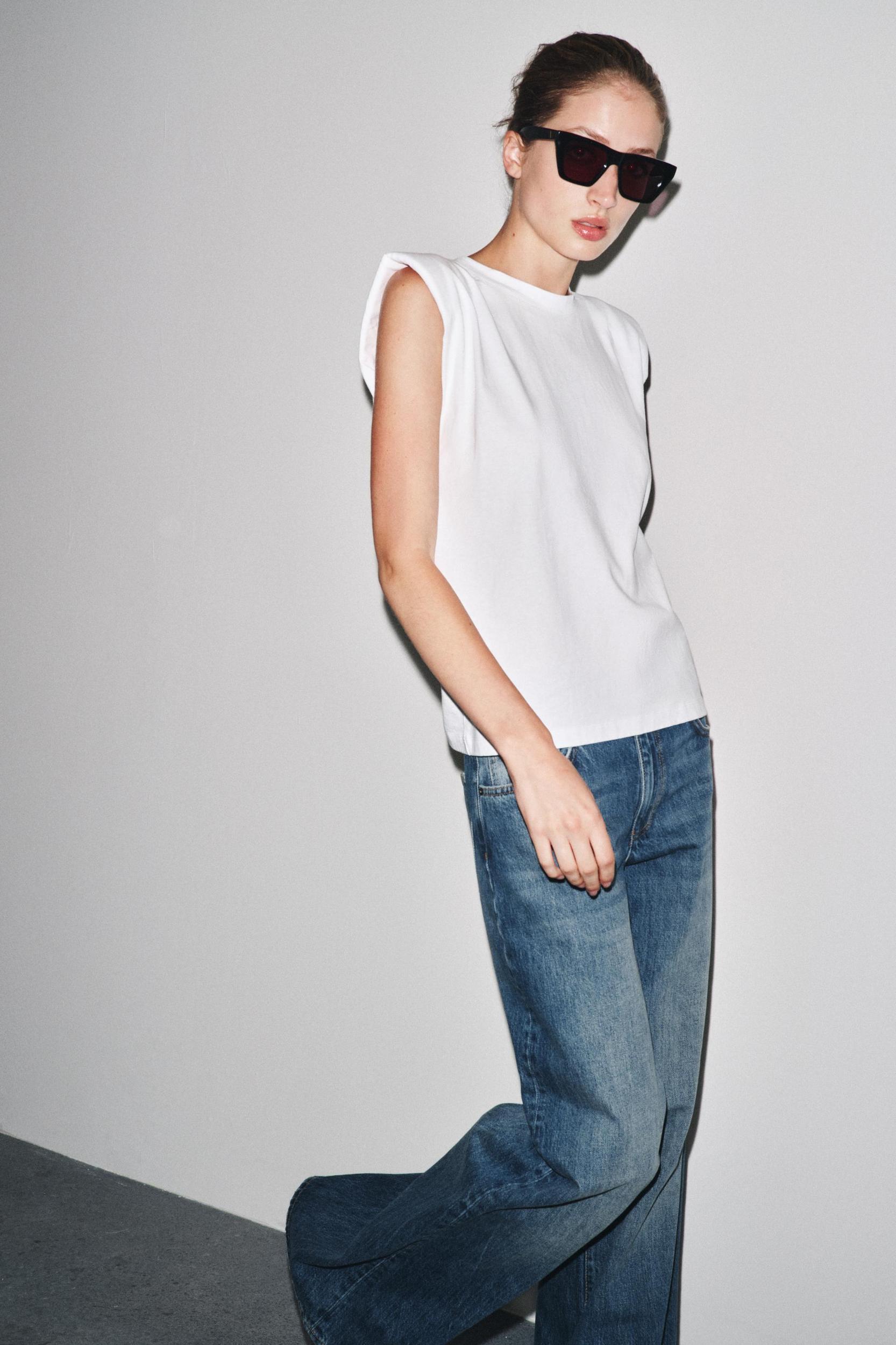 ZW COLLECTION WIDE LEG LOW RISE JEANS Product Image