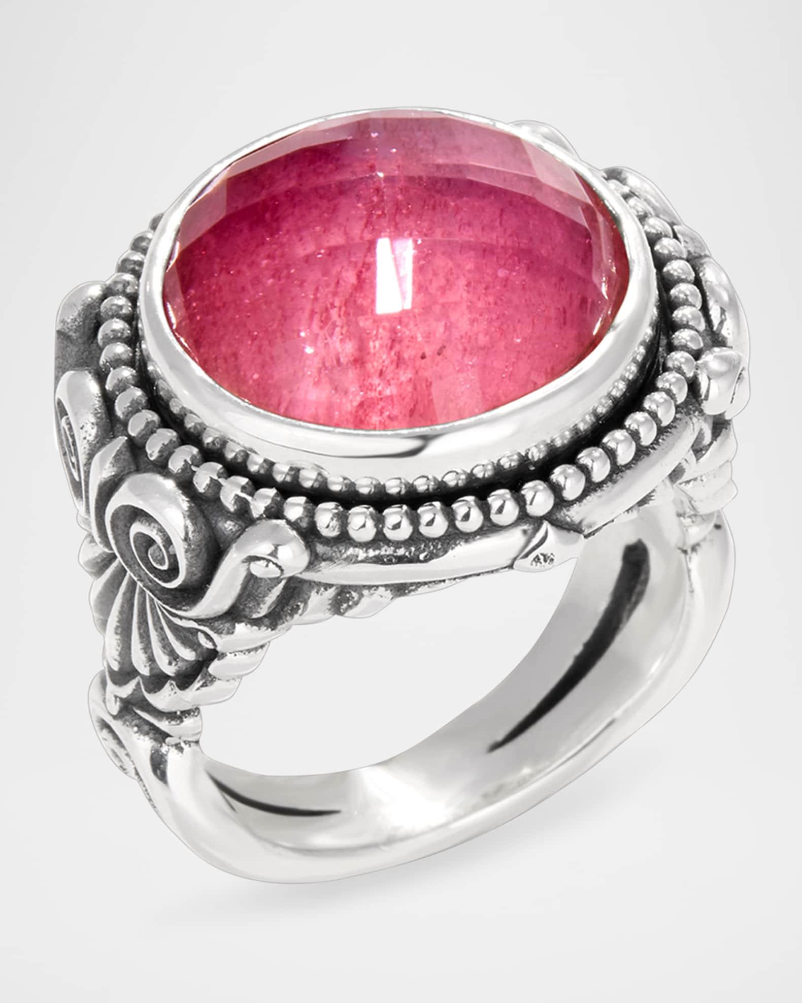 Ivy Strawberry Quartz Triplet Ring Product Image