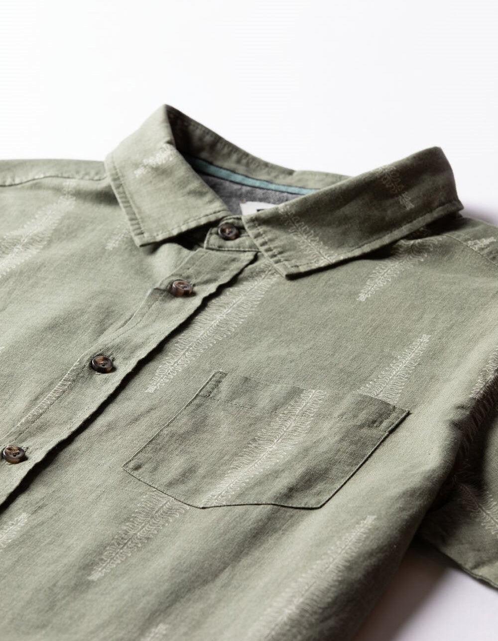 VISSLA Seaside Eco Mens Button Up Shirt - SAGE Product Image