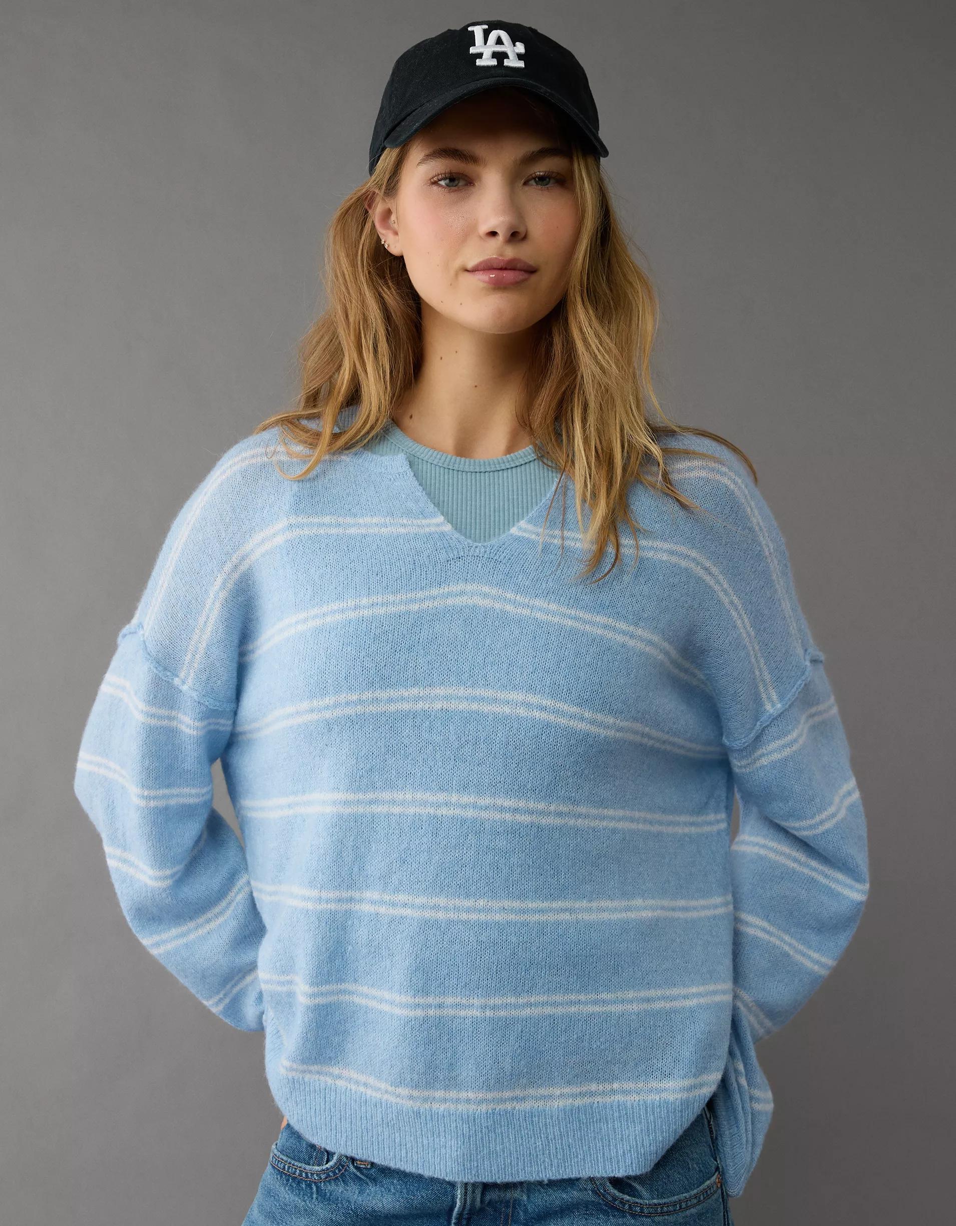 AE Whoa So Soft Notch Neck Sweater Product Image