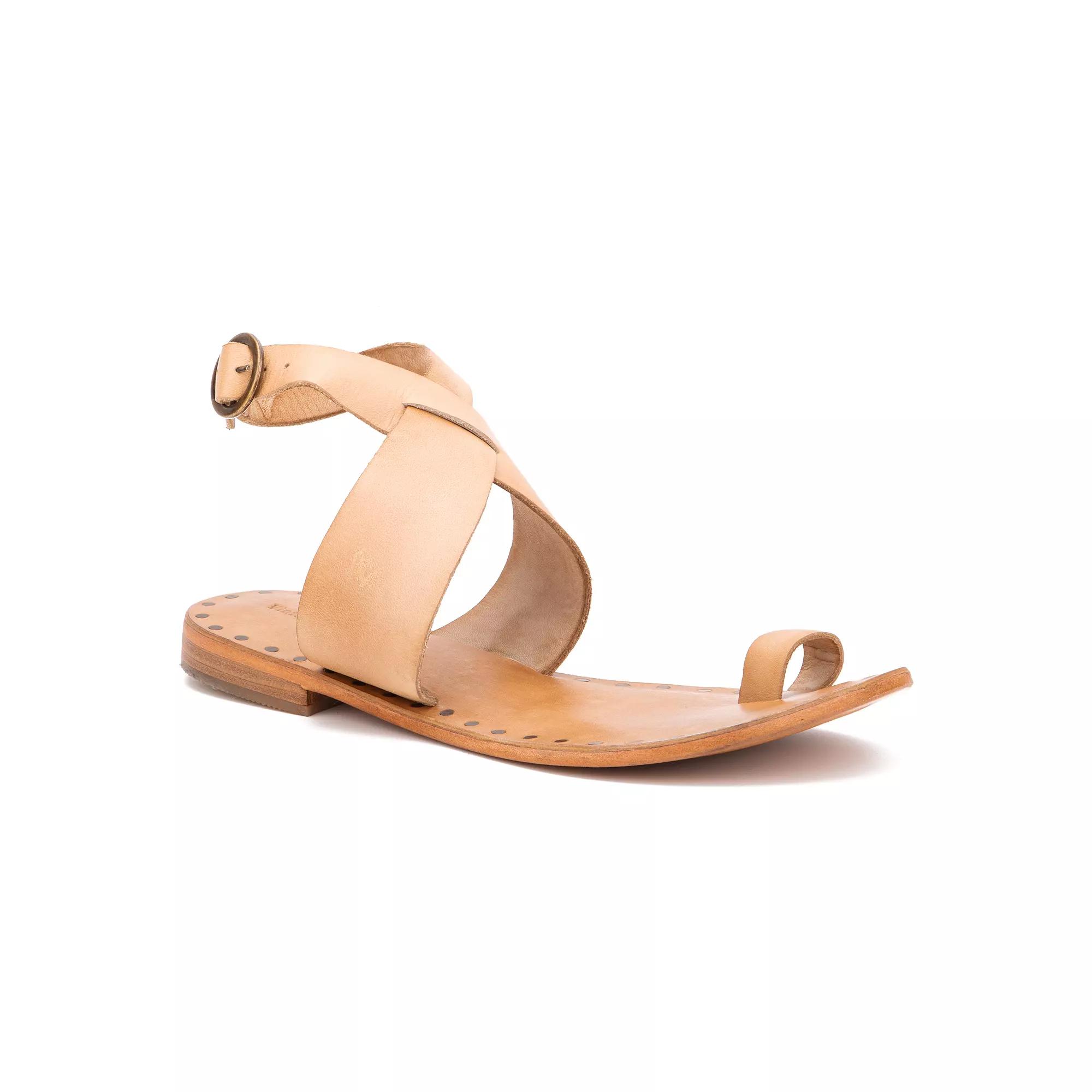 Vintage Foundry Co. Geneva Women's Leather Strappy Sandals, Size: 6, Camel Product Image