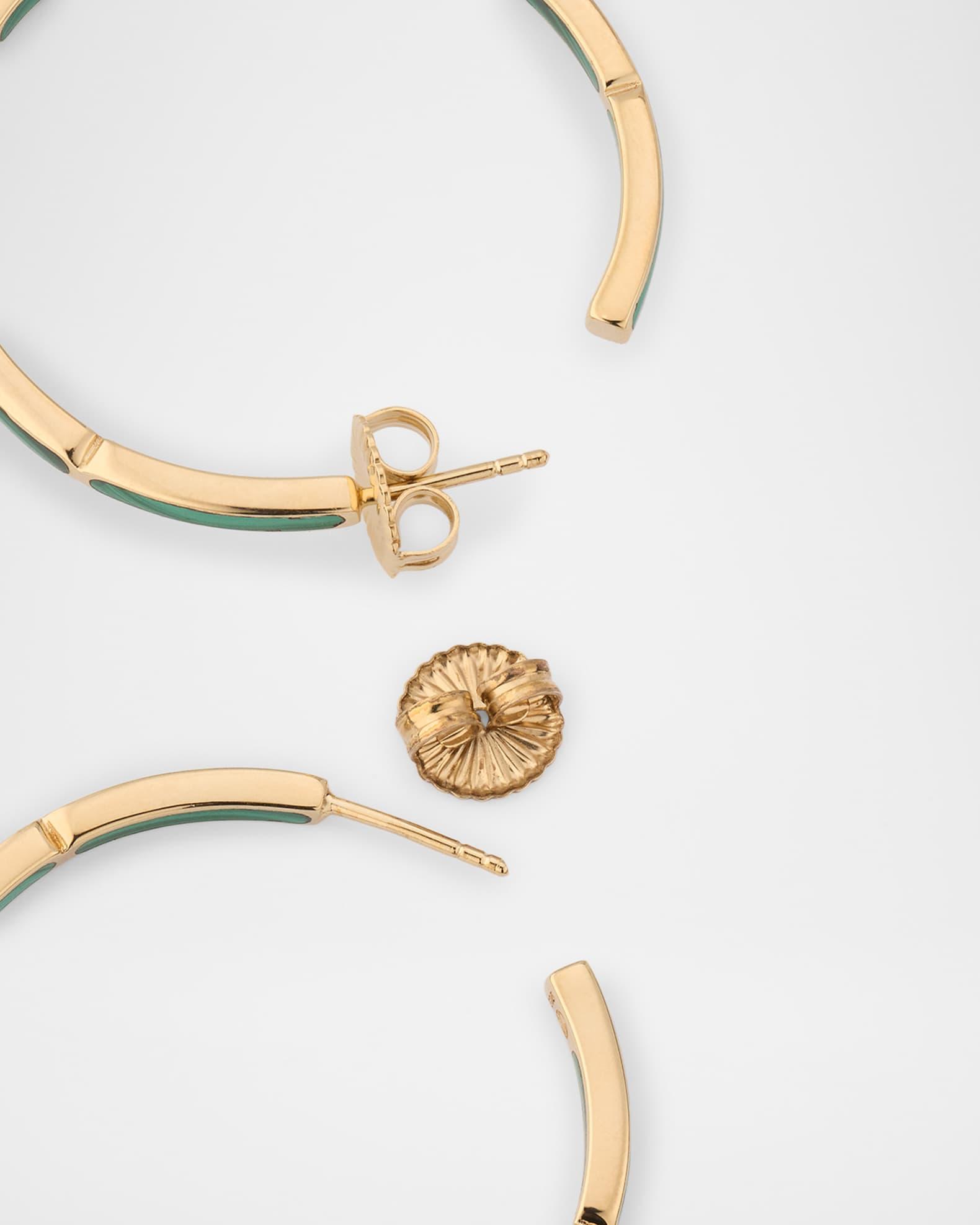 Inside Out Malachite Hoop Earrings in 18K Yellow Gold Product Image