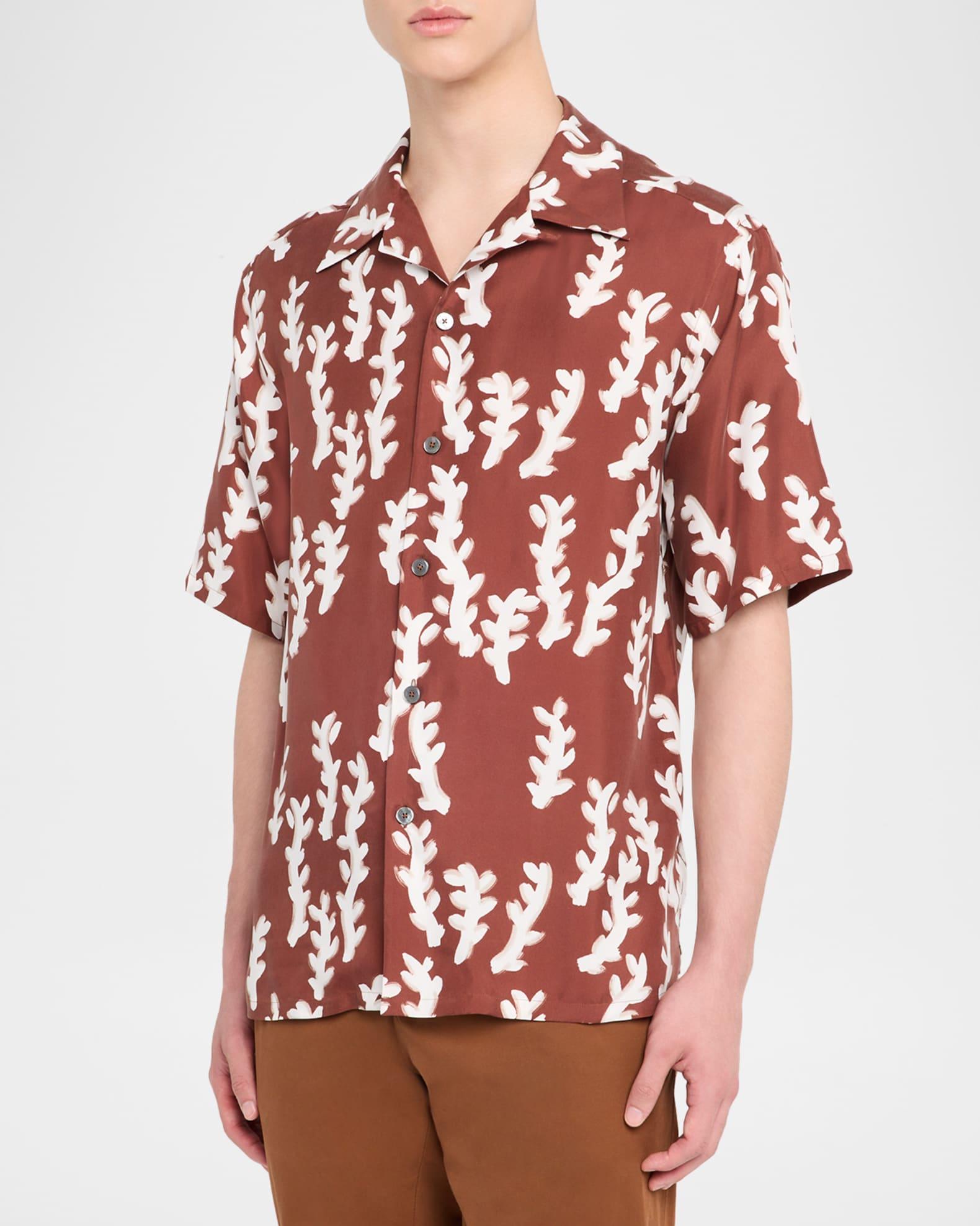 Men's Silk Oasi Print Short-Sleeve Shirt Product Image