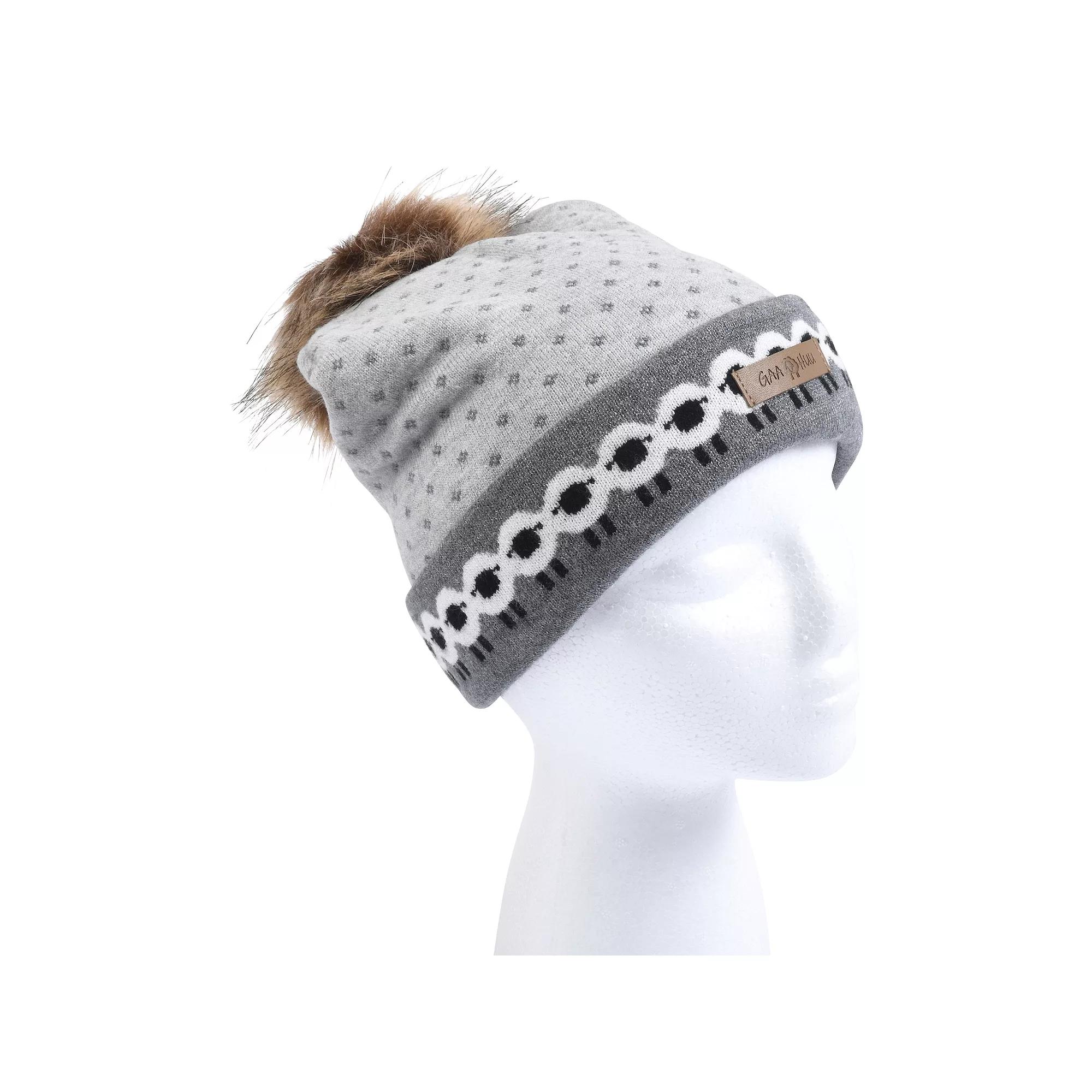 Women's GaaHuu Super Soft Cuff Cap, Black Buffalo Check Product Image