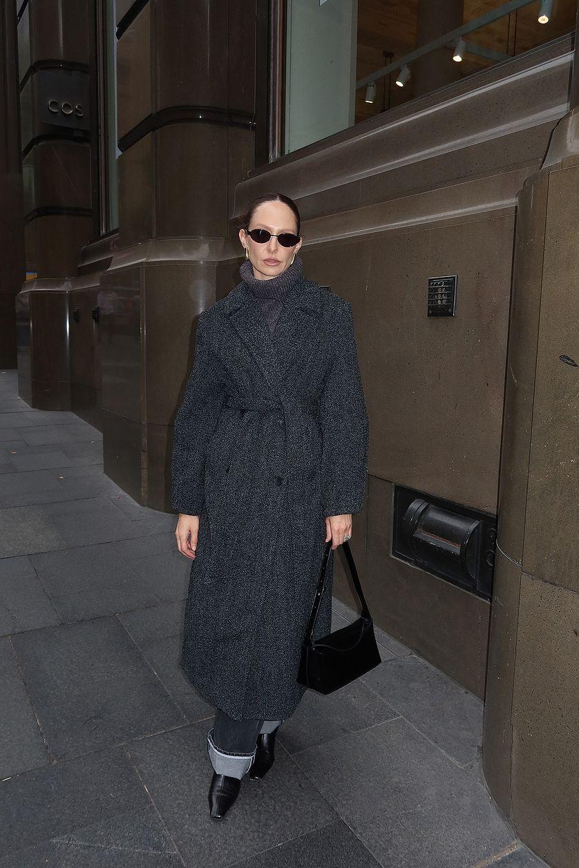 Herringbone Belted Coat Product Image