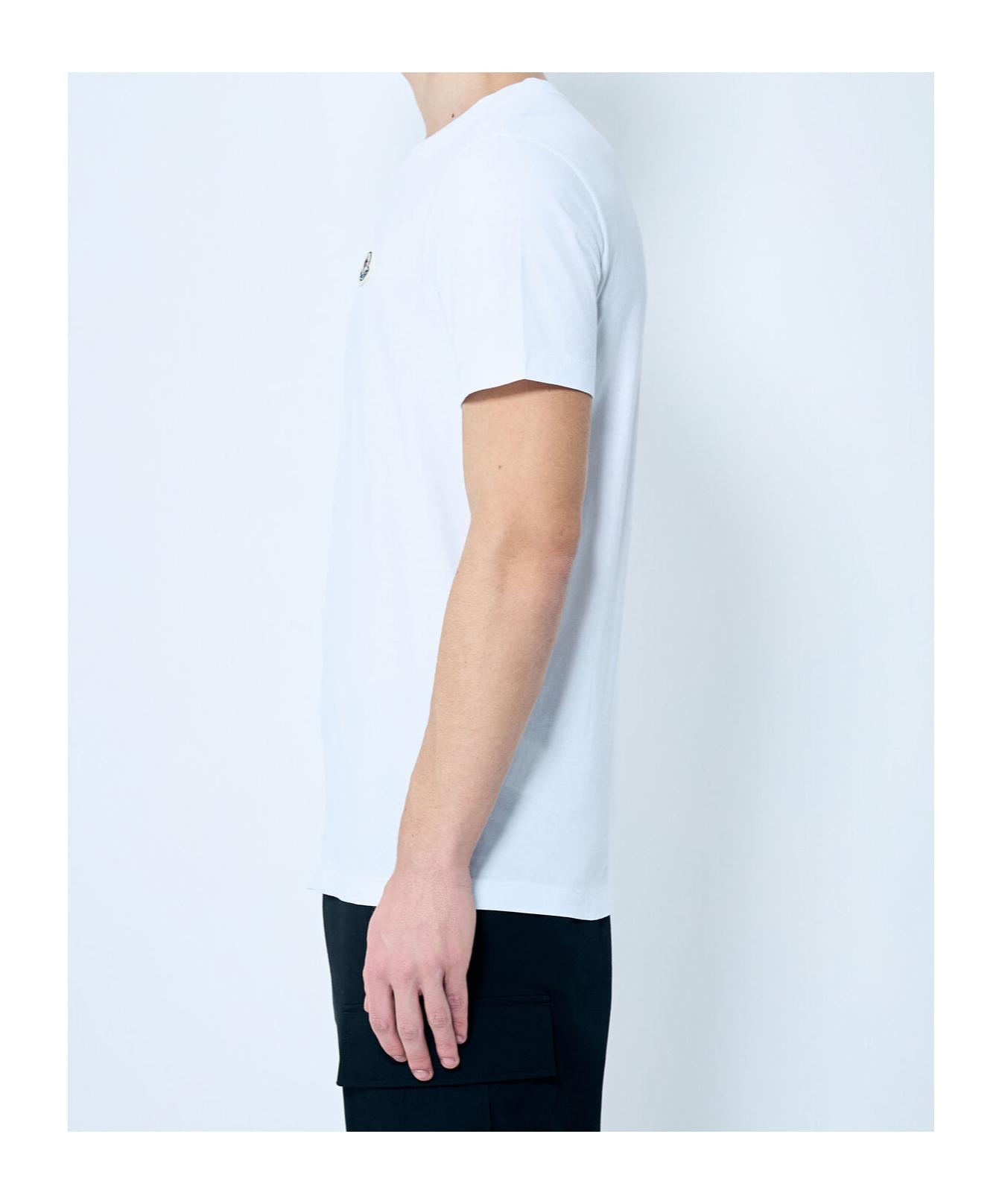 MONCLER Mens White Brand-patch Short-sleeve Pack Of Three Cotton-jersey T-shirt Product Image