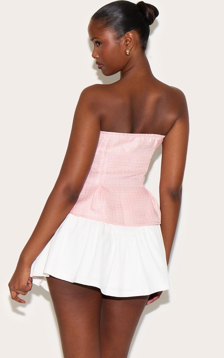 Pink Button Up Boucle Vest Product Image