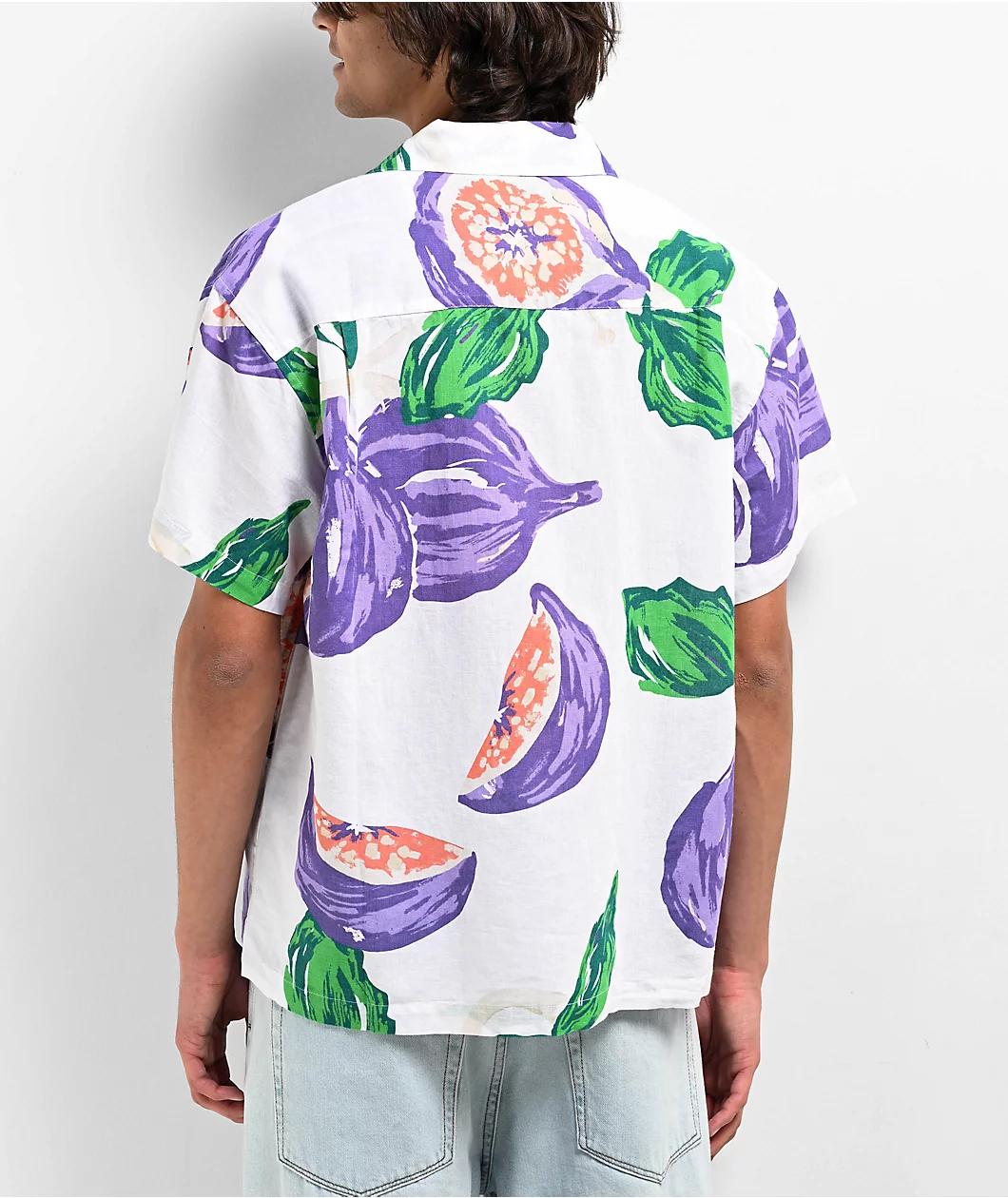 Obey Figs White Short Sleeve Shirt Product Image