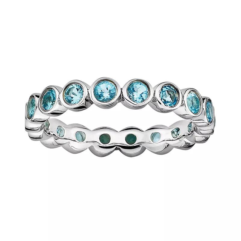 Stacks & Stones Sterling Silver Blue Topaz Stack Ring, Women's, Size: 7 Product Image