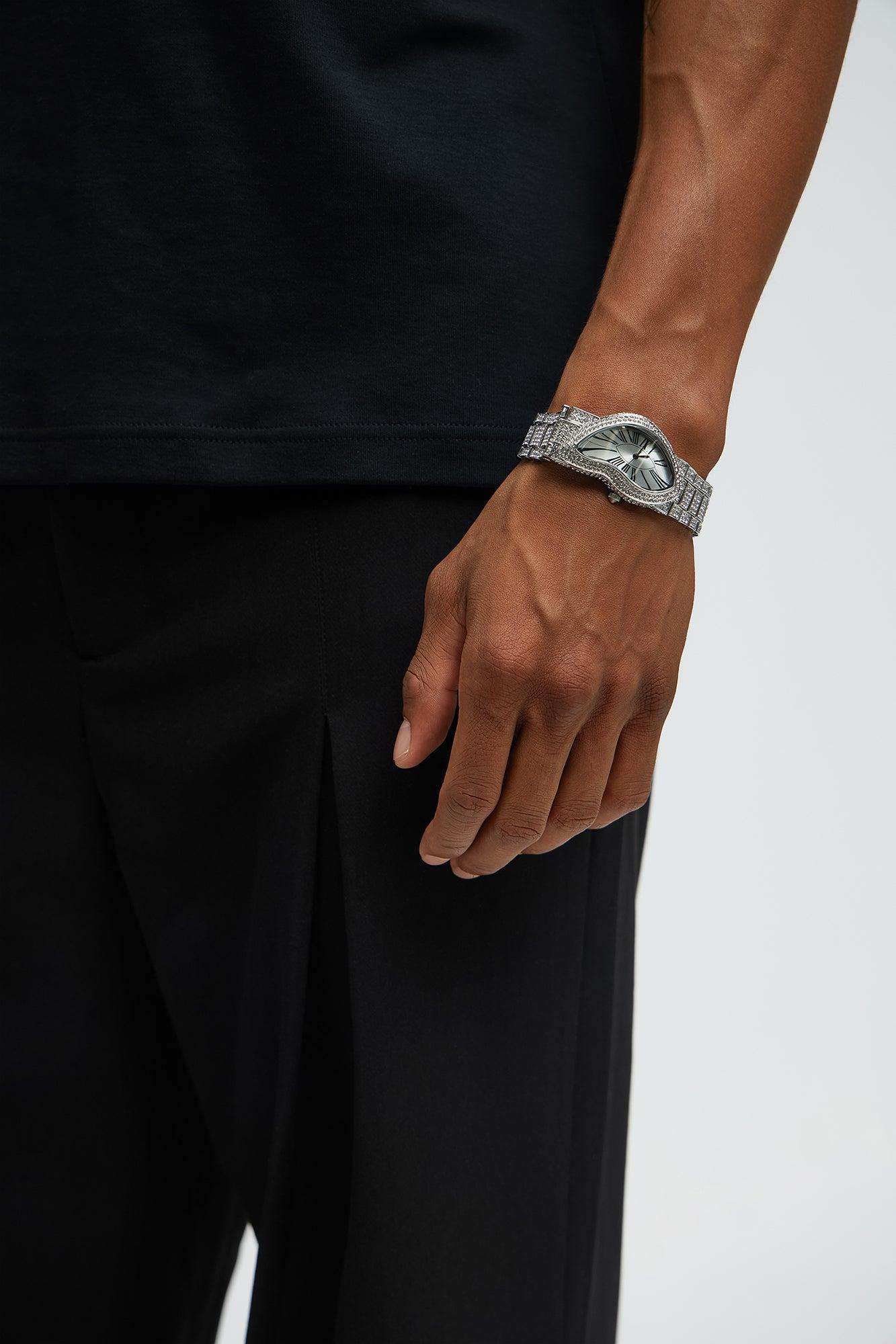 Abstract Mens Watch - Silver Male Product Image