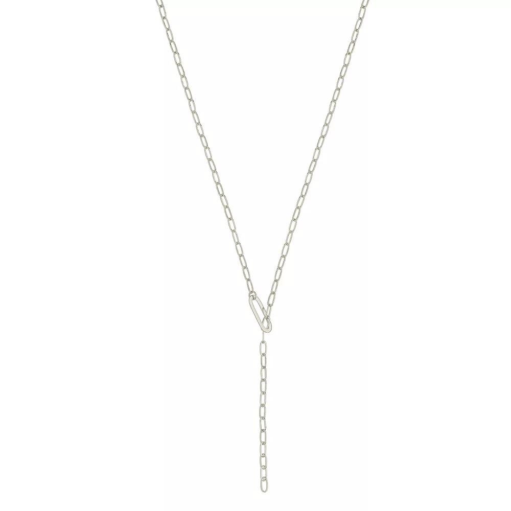 MC Collective Chain Link Lariat Necklace, Women's, Size: 24", Gold Tone Product Image