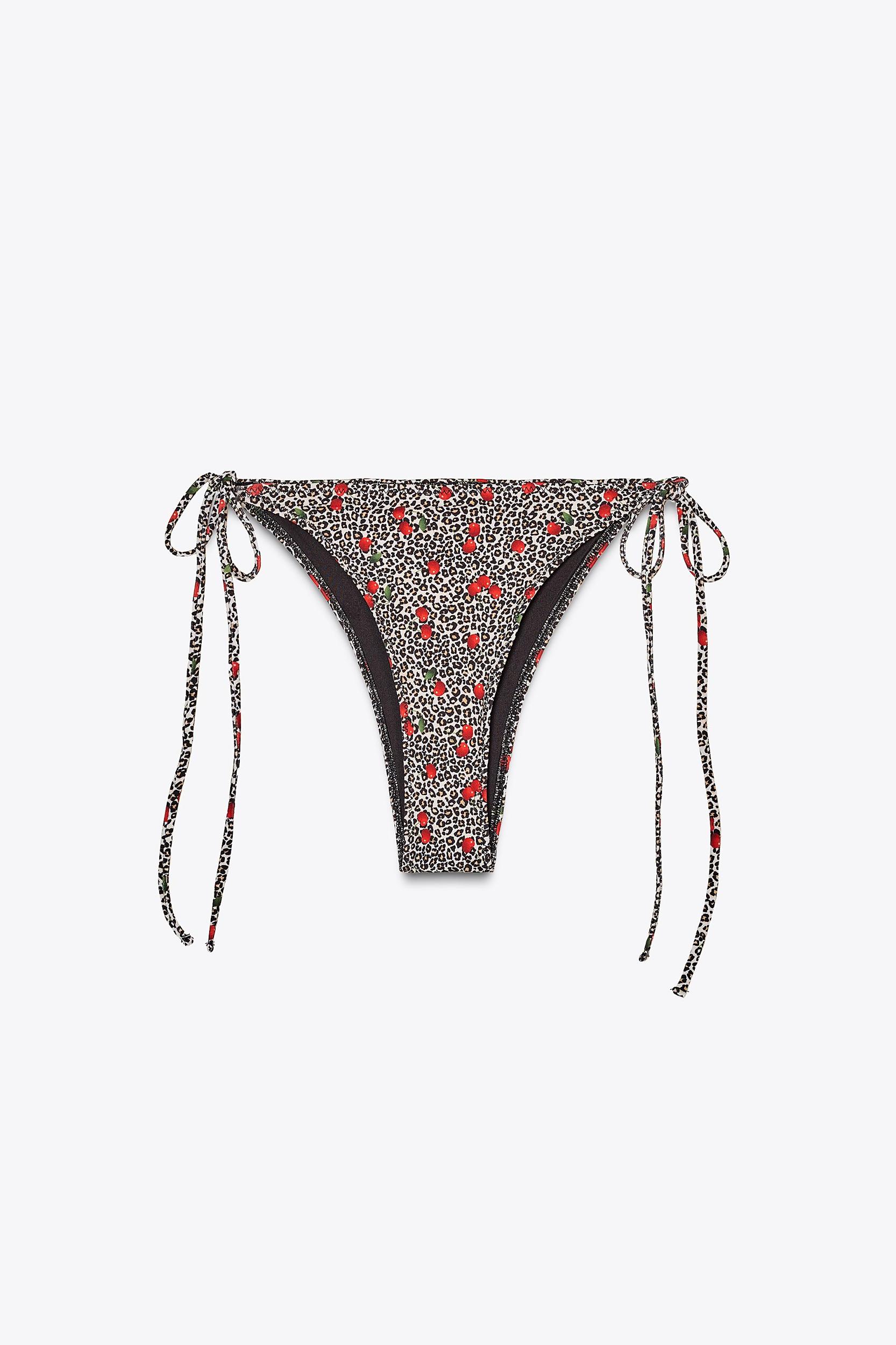 CHERRY ANIMAL PRINT BIKINI BOTTOMS Product Image
