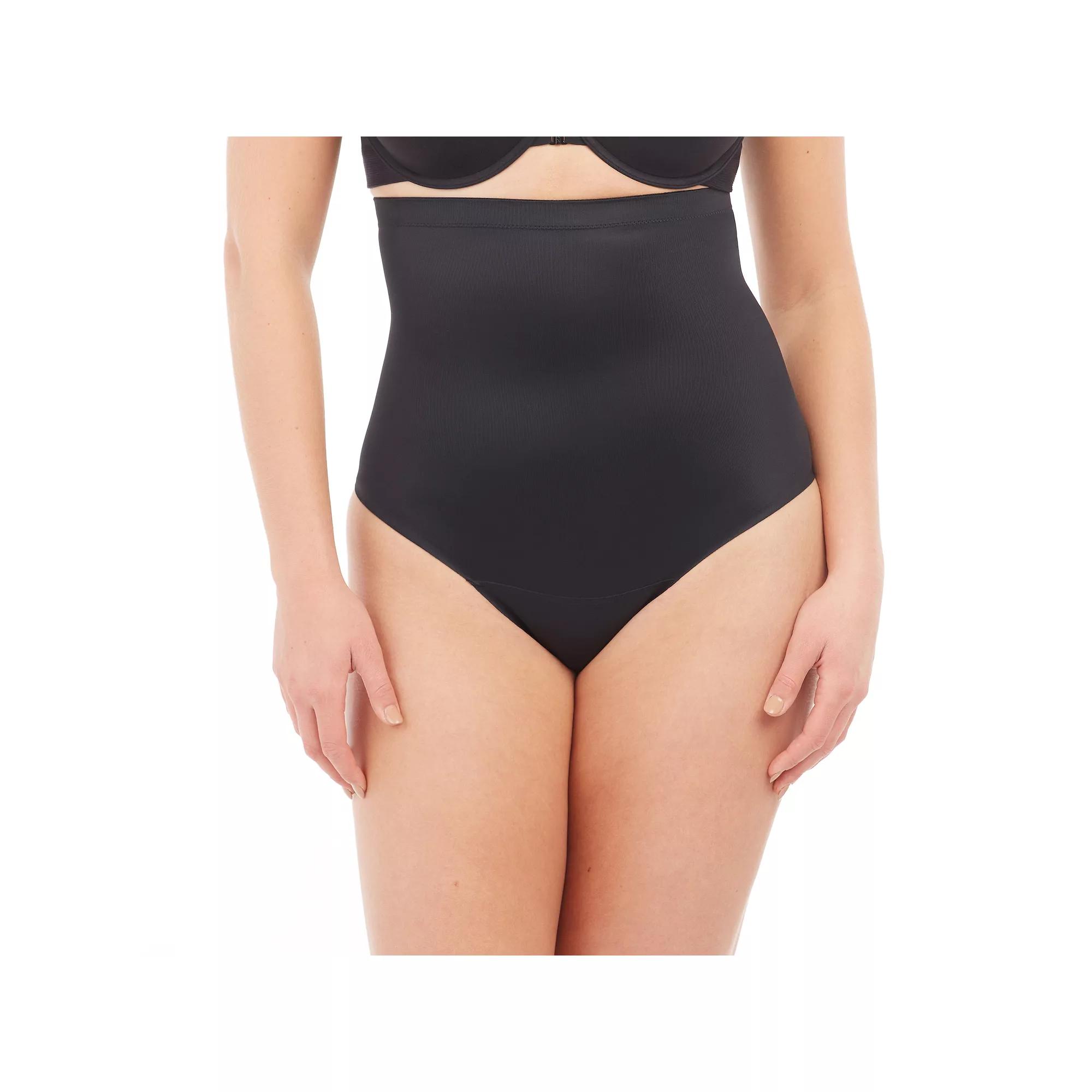 RED HOT by SPANX® Women's Firm Control Shapewear Flawless Finish High-Waist Thong 10241R, Size: Large, Very Black Product Image