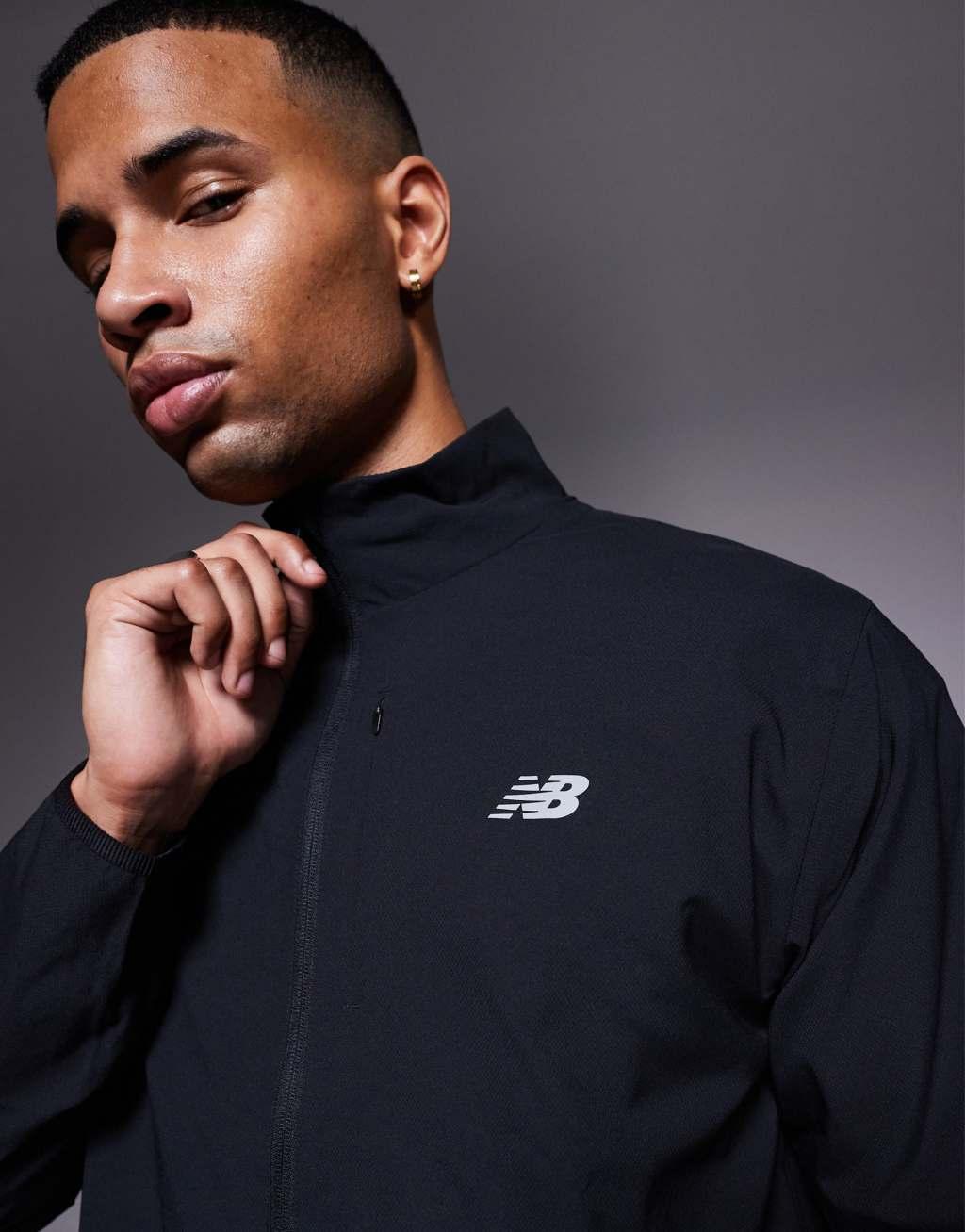 New Balance sport AC stretch woven jacket in black Product Image