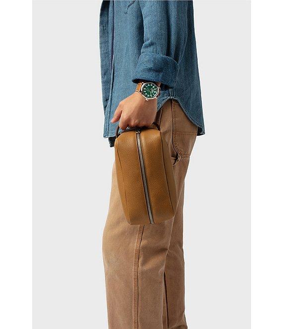 SHINOLA Zip Natural Grain Leather Travel Kit Product Image