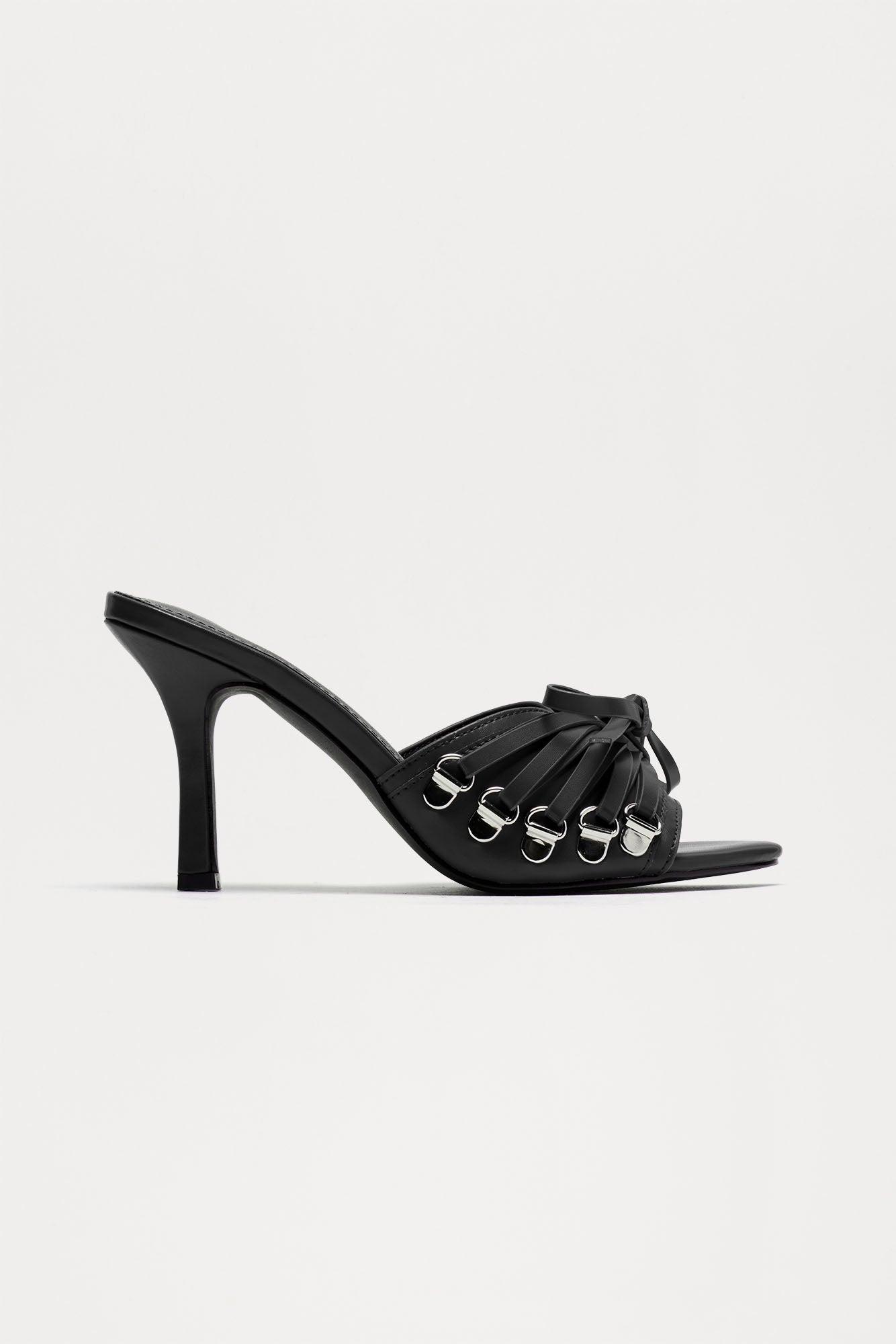 Arley Bow Mules - Black Product Image