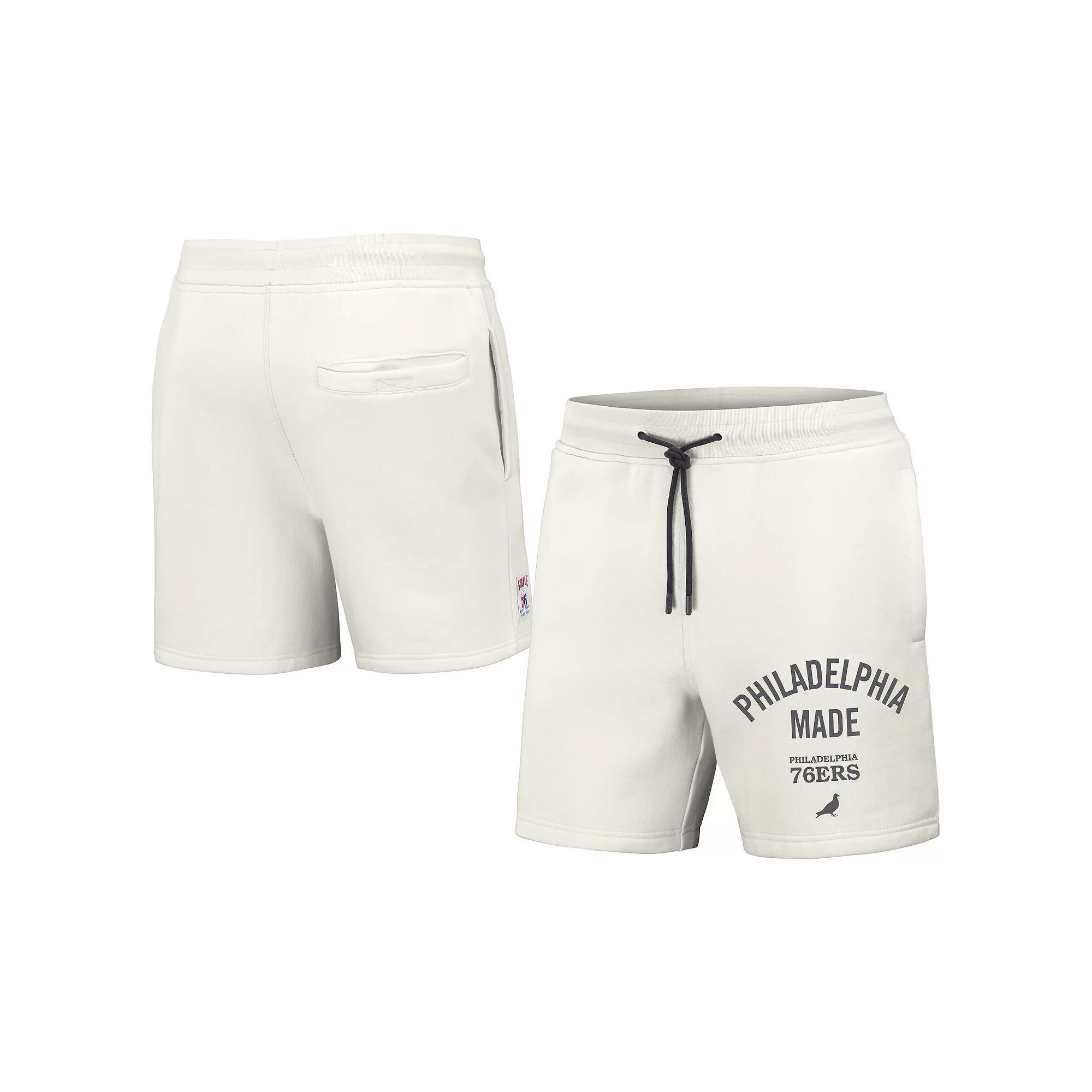 Men's NBA x Staple Cream Philadelphia 76ers Heavyweight Fleece Shorts, Size: 3XL, 76r Beige Product Image
