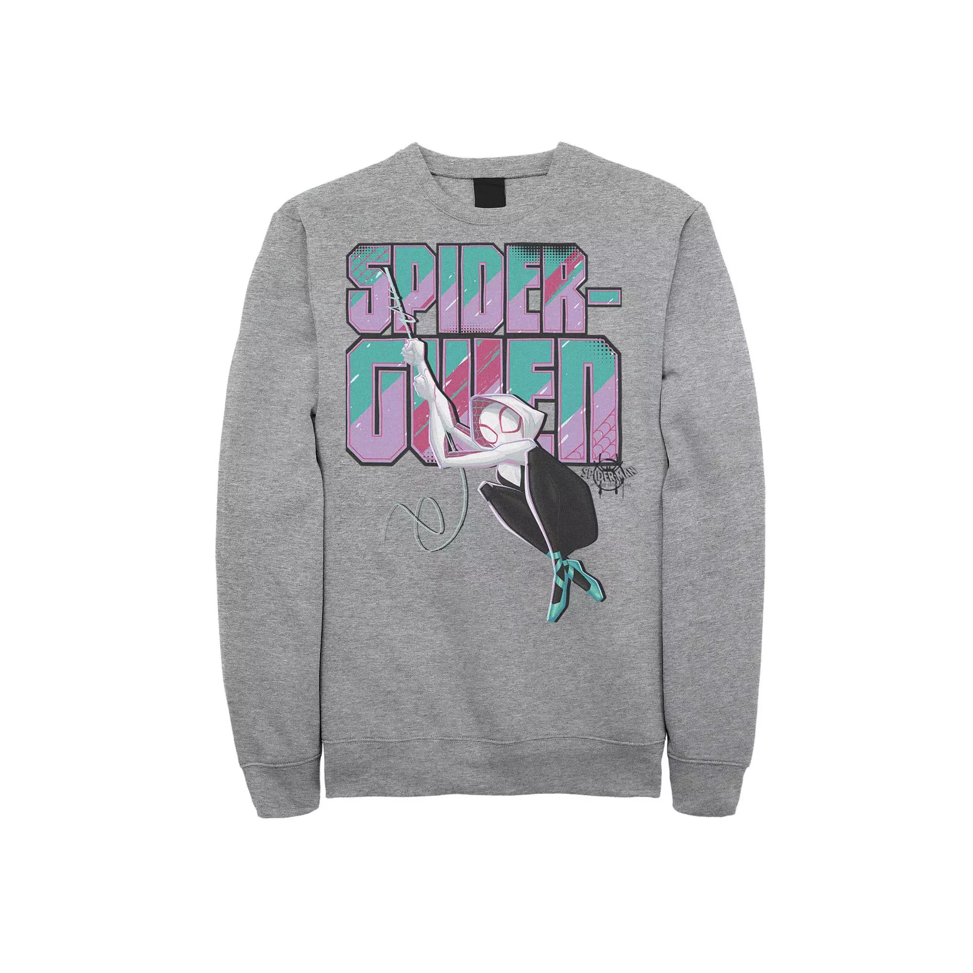 Men's Marvel Spider-Man Spiderverse Gwen Swing Graphic Fleece Pullover,  Product Image