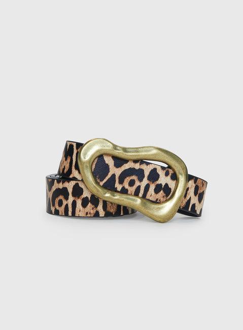 Leto Belt Leopard / Gold Product Image