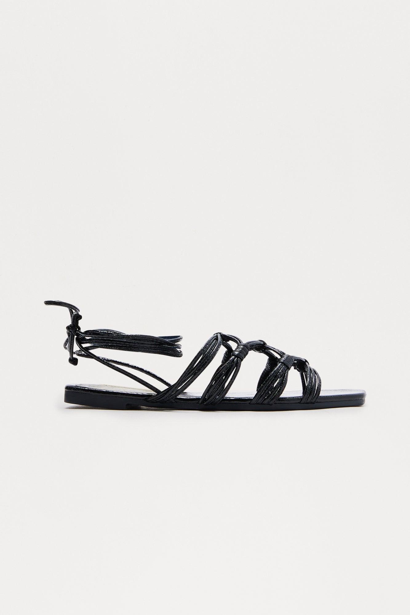 Soren Wrap Up Sandals - Black Female Product Image