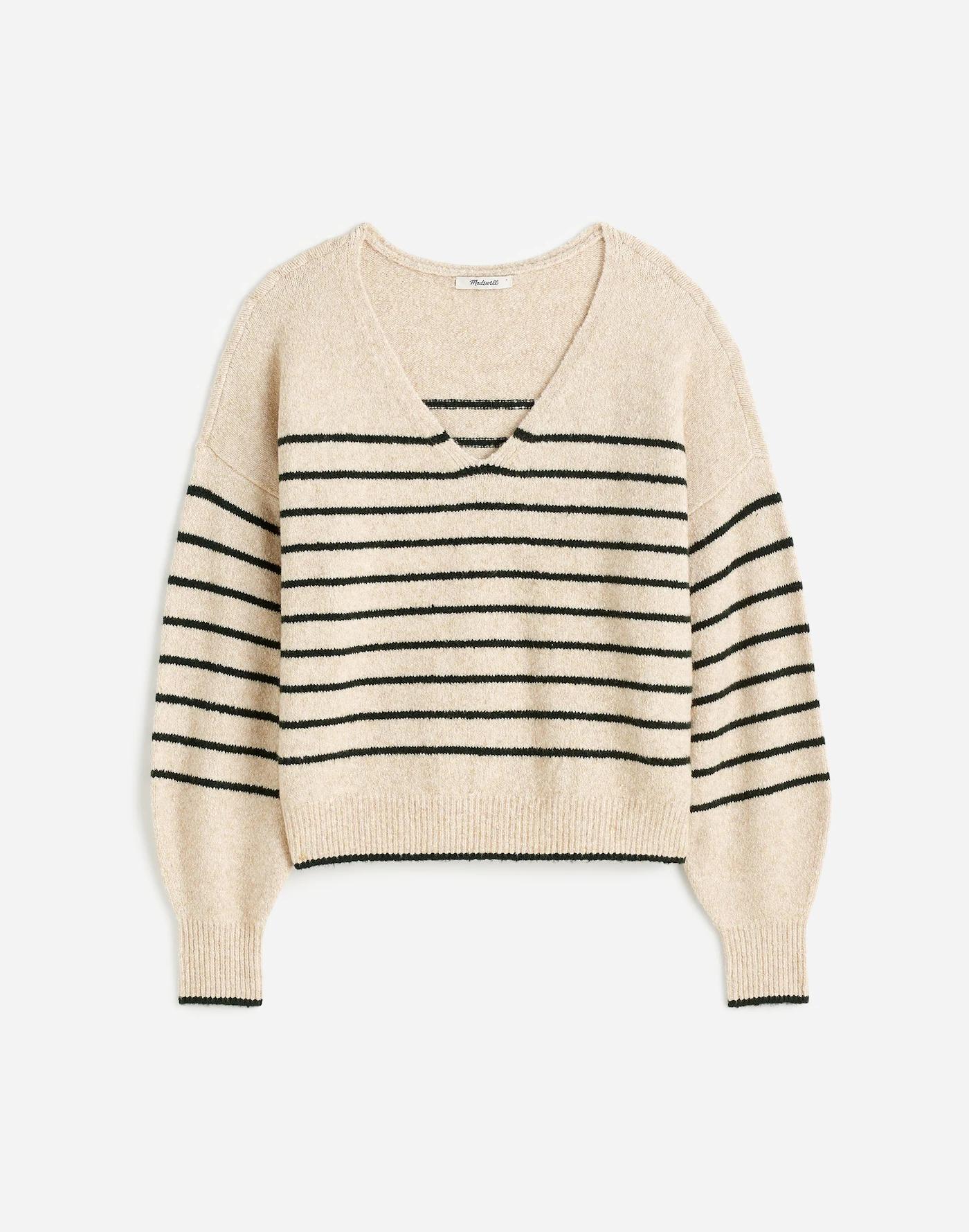 Wedged V-Neck Sweater Product Image