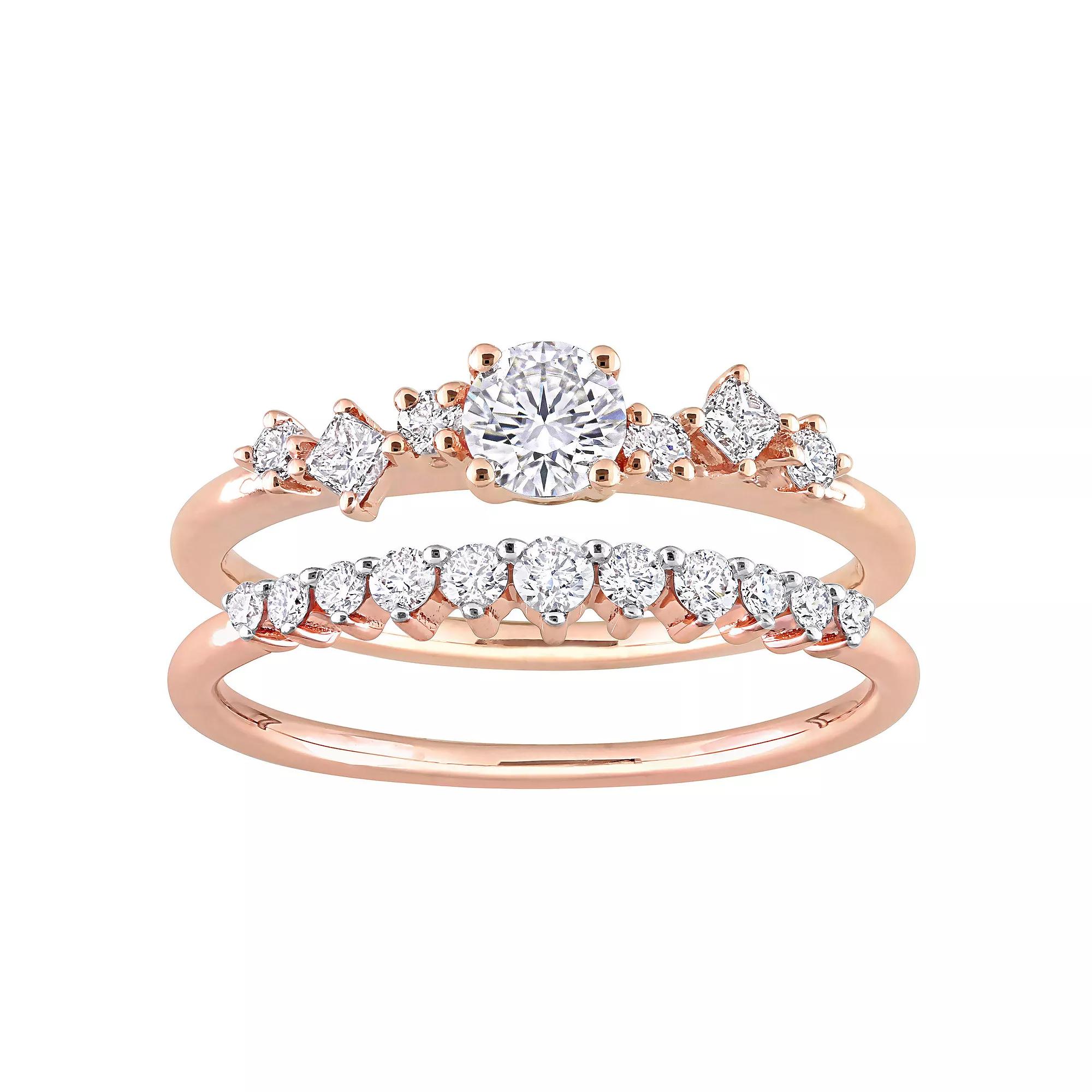 Stella Grace 14k Rose Gold 3/4 Carat T.W. Diamond Bridal Ring Set, Women's, Size: 9 Product Image
