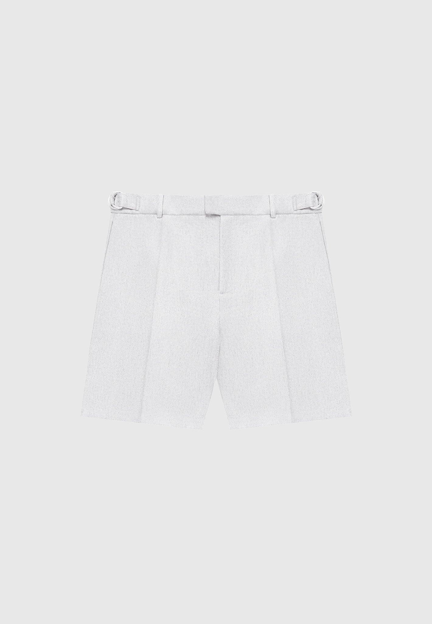 Textured Tailored Shorts - Grey Male Product Image