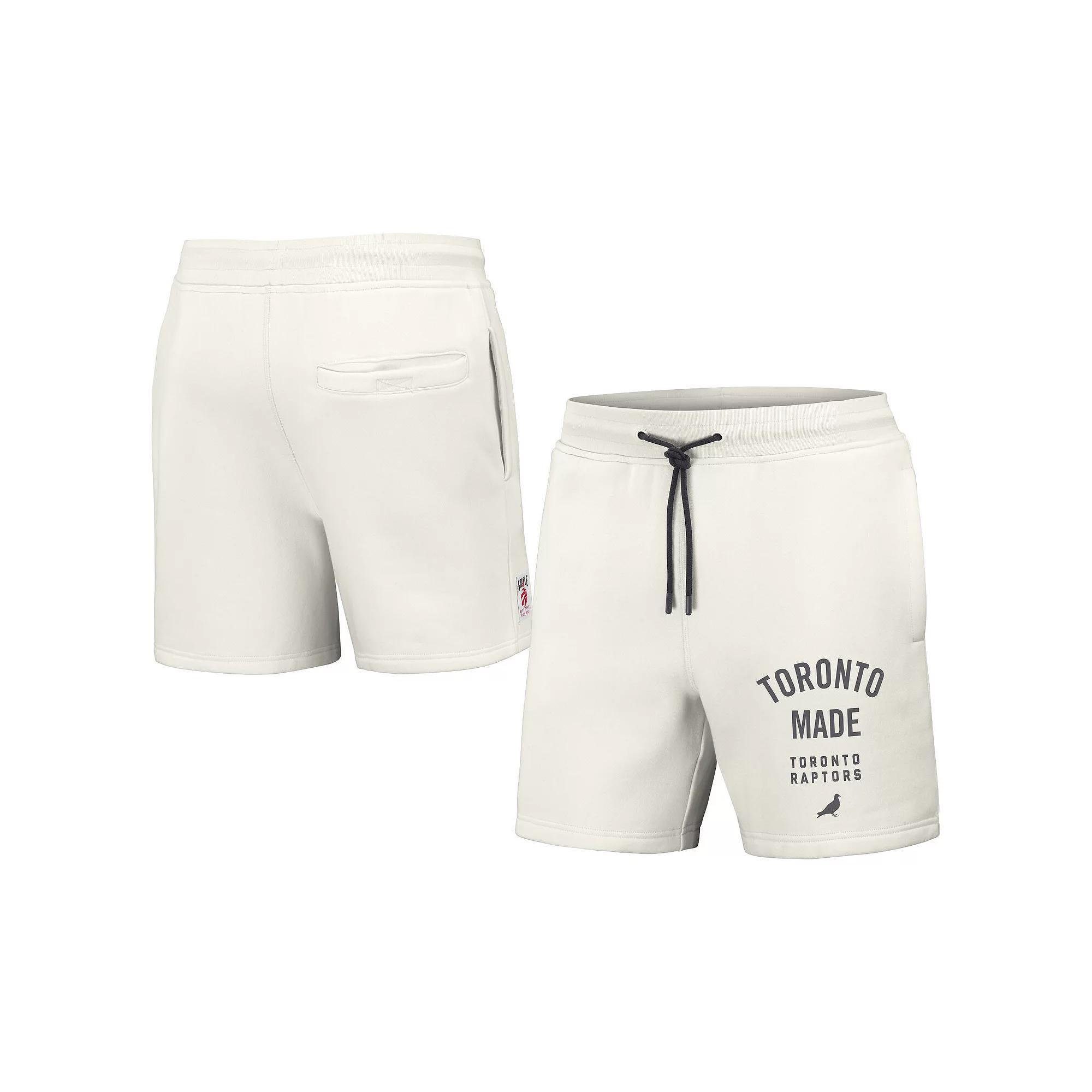 Men's NBA x Staple Cream Toronto Raptors Heavyweight Fleece Shorts,  Product Image