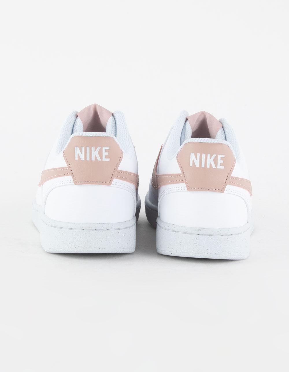 NIKE Court Vision Low Next Nature Womens Shoes - WHT/PNK Product Image
