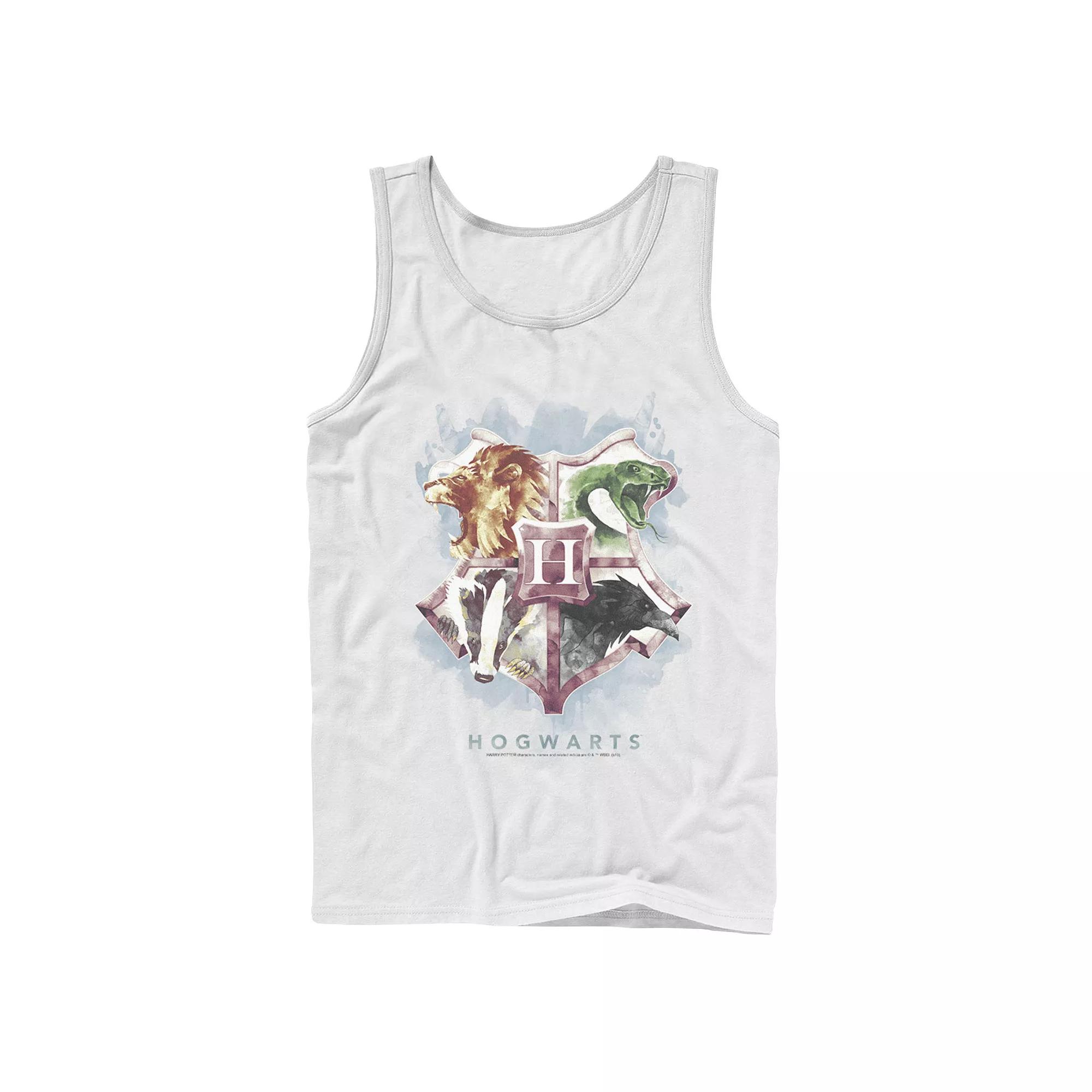 Men's Harry Potter Hogwarts Crest Watercolor Tank Top,  Product Image