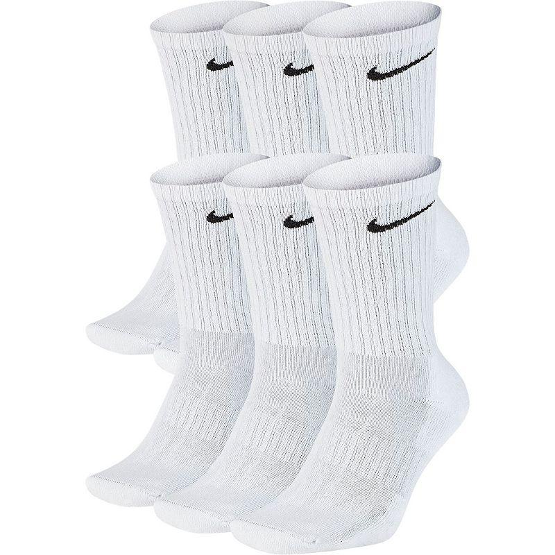 Nike Mens Everyday Cushioned Training Crew Socks (6 Pairs) | SX7666-100 Product Image