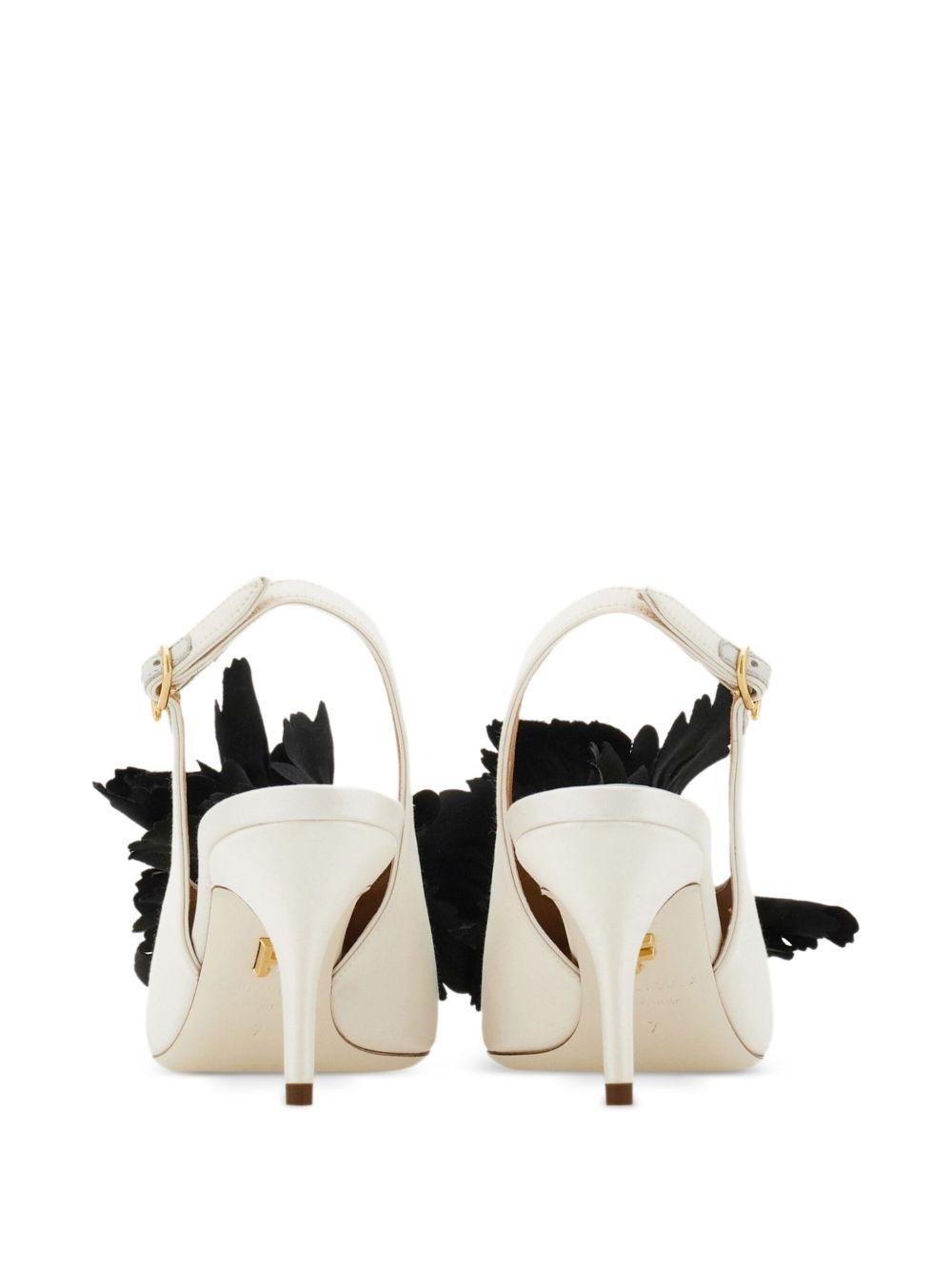 70mm flower-embellished slingback pumps Product Image
