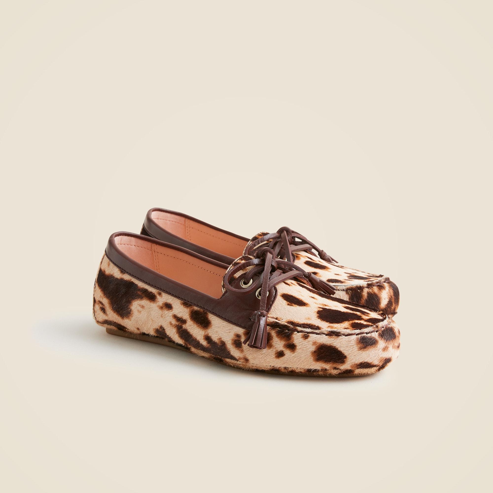 J.Crew driving loafers in printed calf hair Product Image