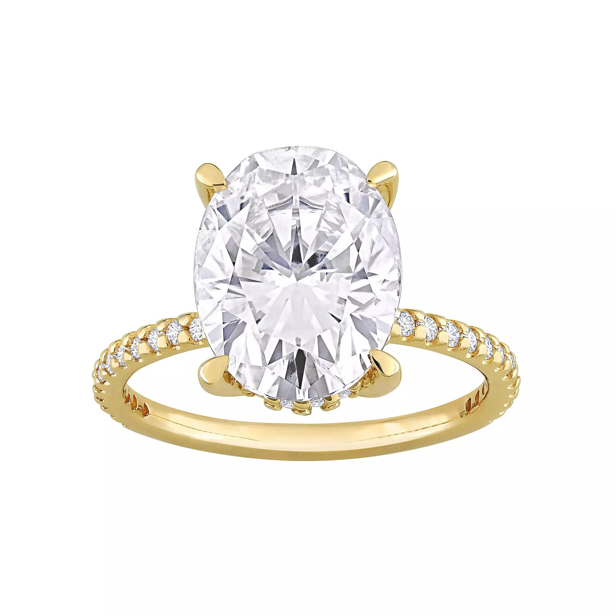 Stella Grace 4-7/8 Carat T.W Lab-Created Moissanite Engagement Ring, Women's, Size: 5.50, 10k Gold Product Image