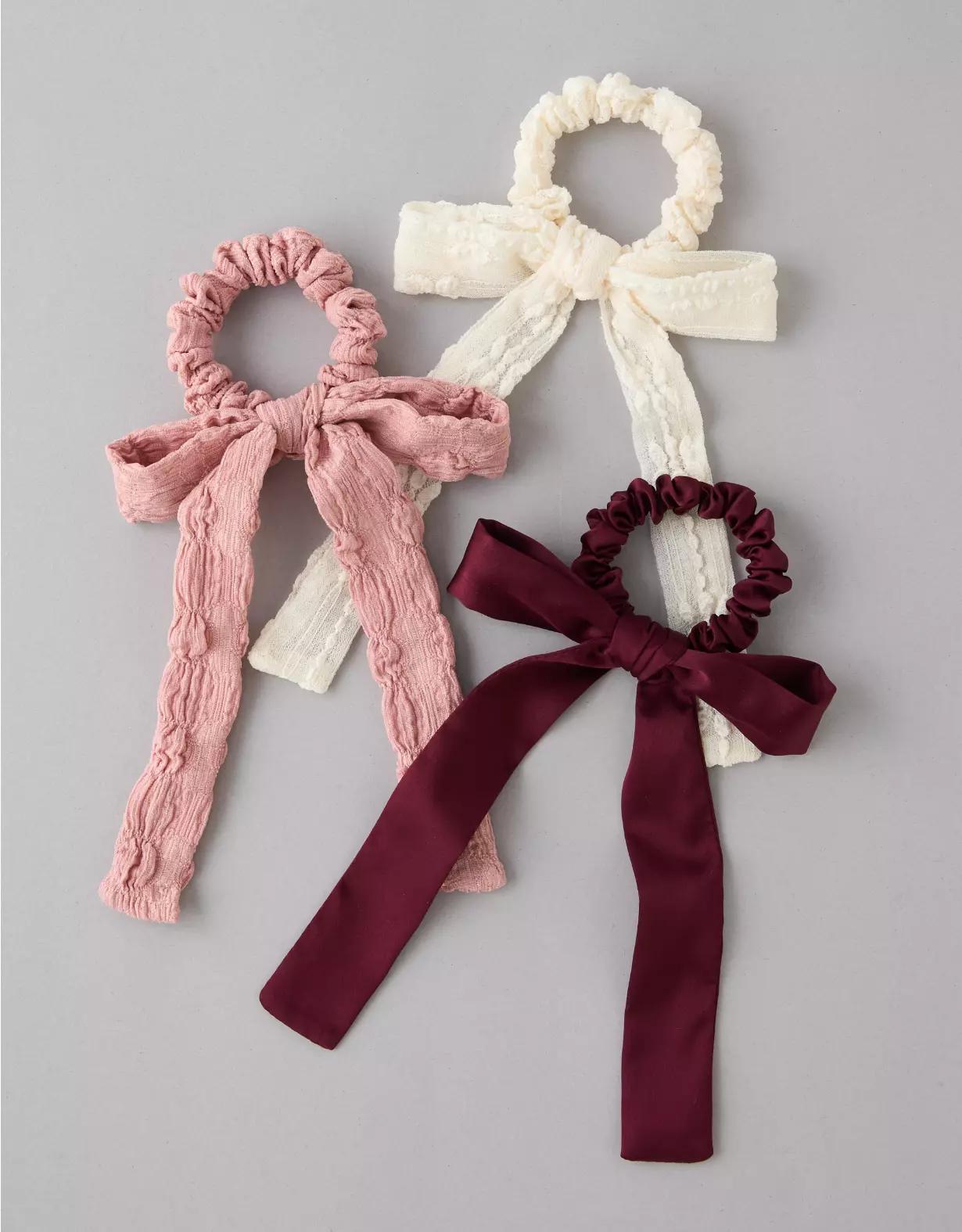 AE Bow Scrunchie 3-Pack Product Image