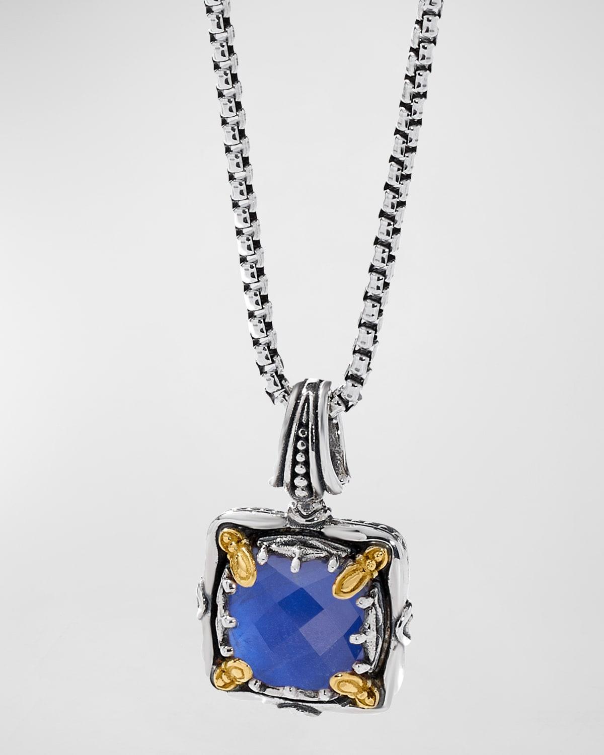 Womens Heirloom Sterling Silver, 18K Yellow Gold & Tulite Doublet Pendant Product Image