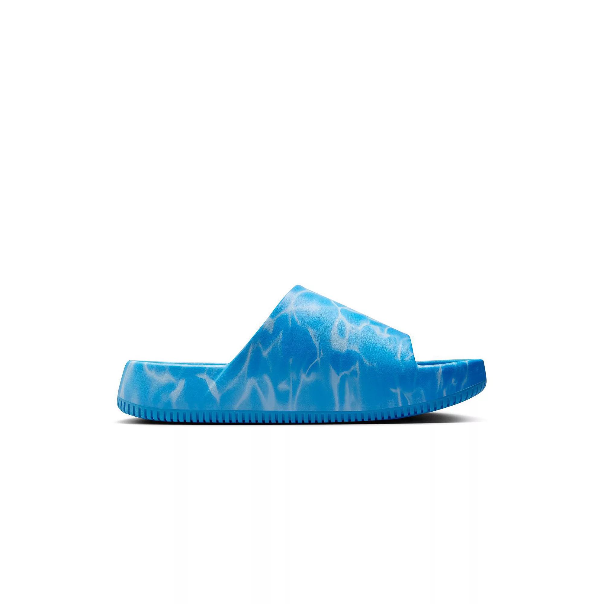 Nike Calm Slide Print Men's Sandals, Size: 7, Coast Signal Blue Product Image