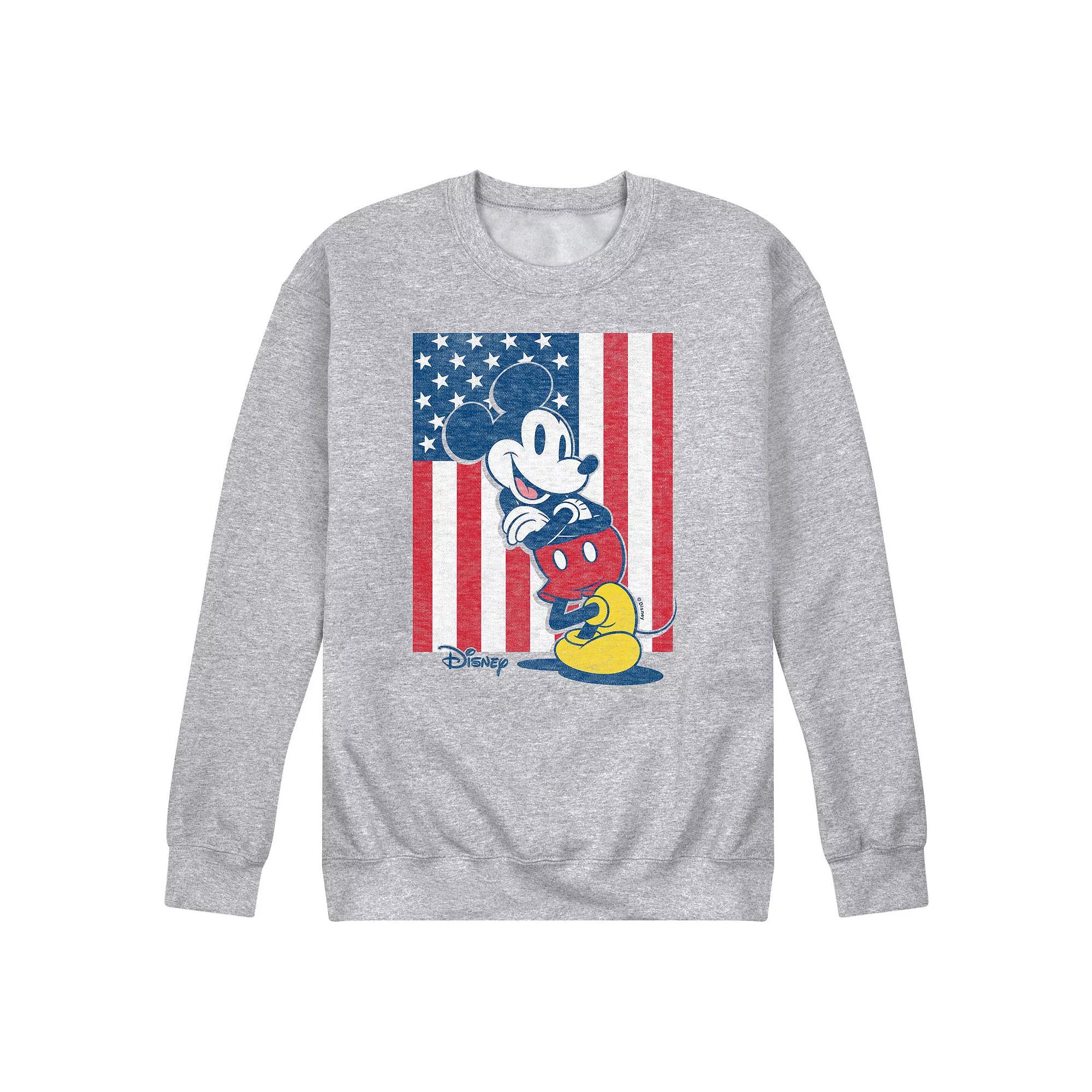 Disney's Mickey Mouse Men's American Flag Fleece Sweatshirt,  Product Image