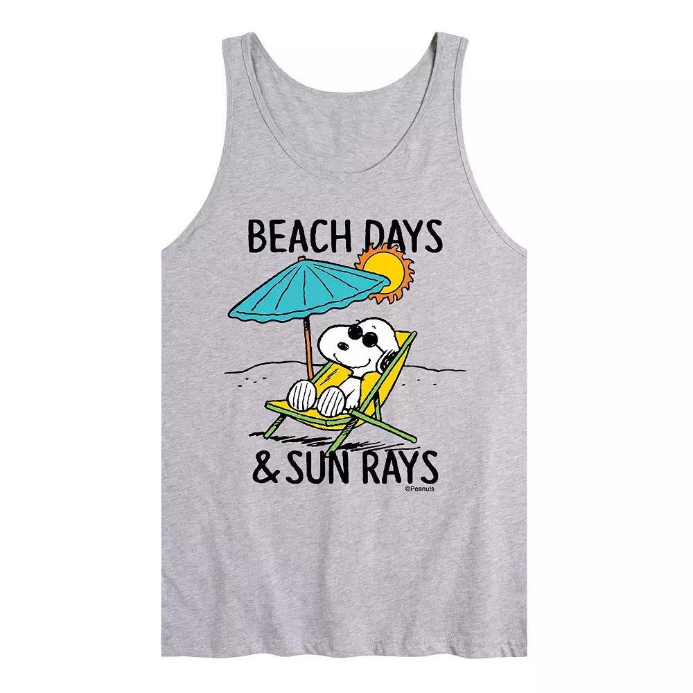 Men's Peanuts Beach Sun Rays Tank Top,  Product Image