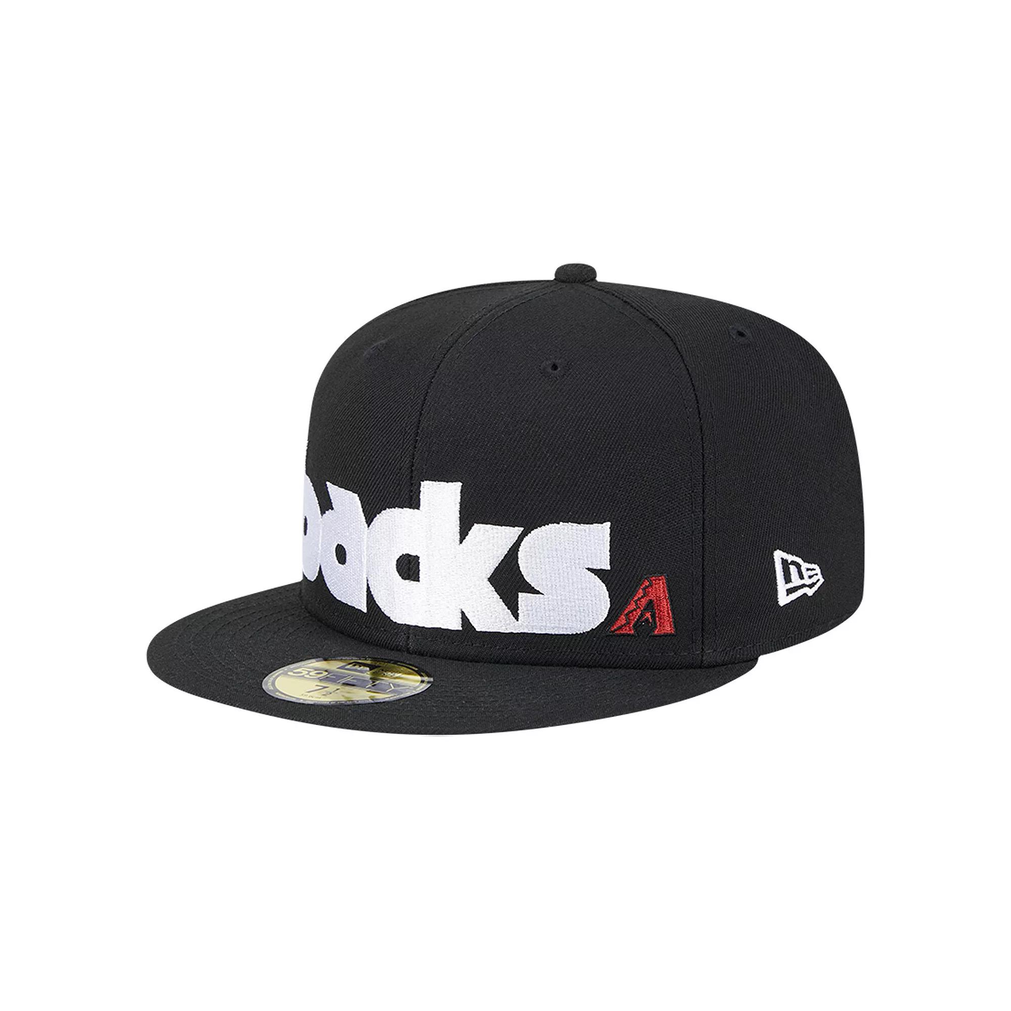 Men's New Era Black Arizona Diamondbacks Checkered Undervisor 59FIFTY Fitted Hat,  Product Image