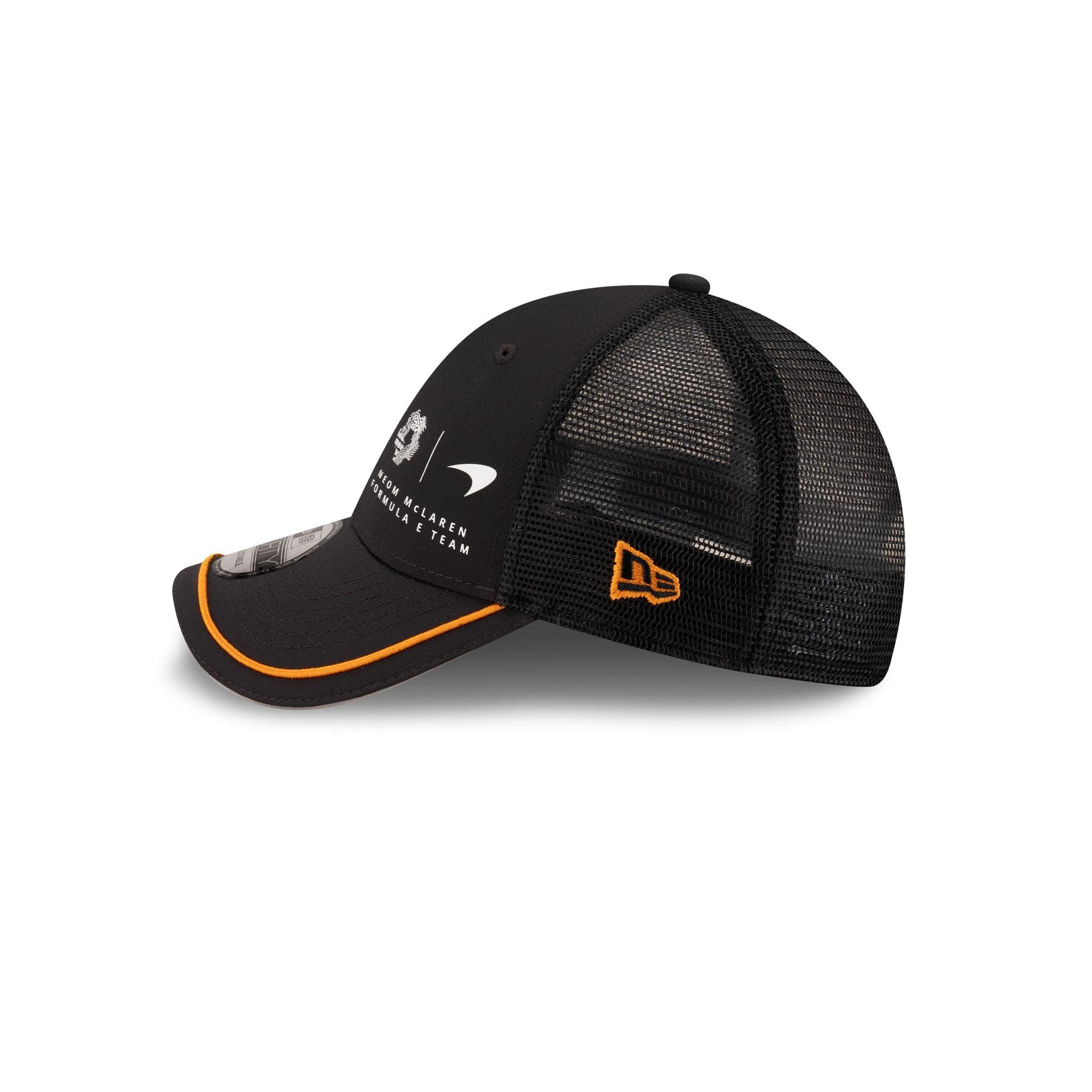NEOM McLaren Formula E Team Black Repreve 9FORTY Trucker Hat Male Product Image