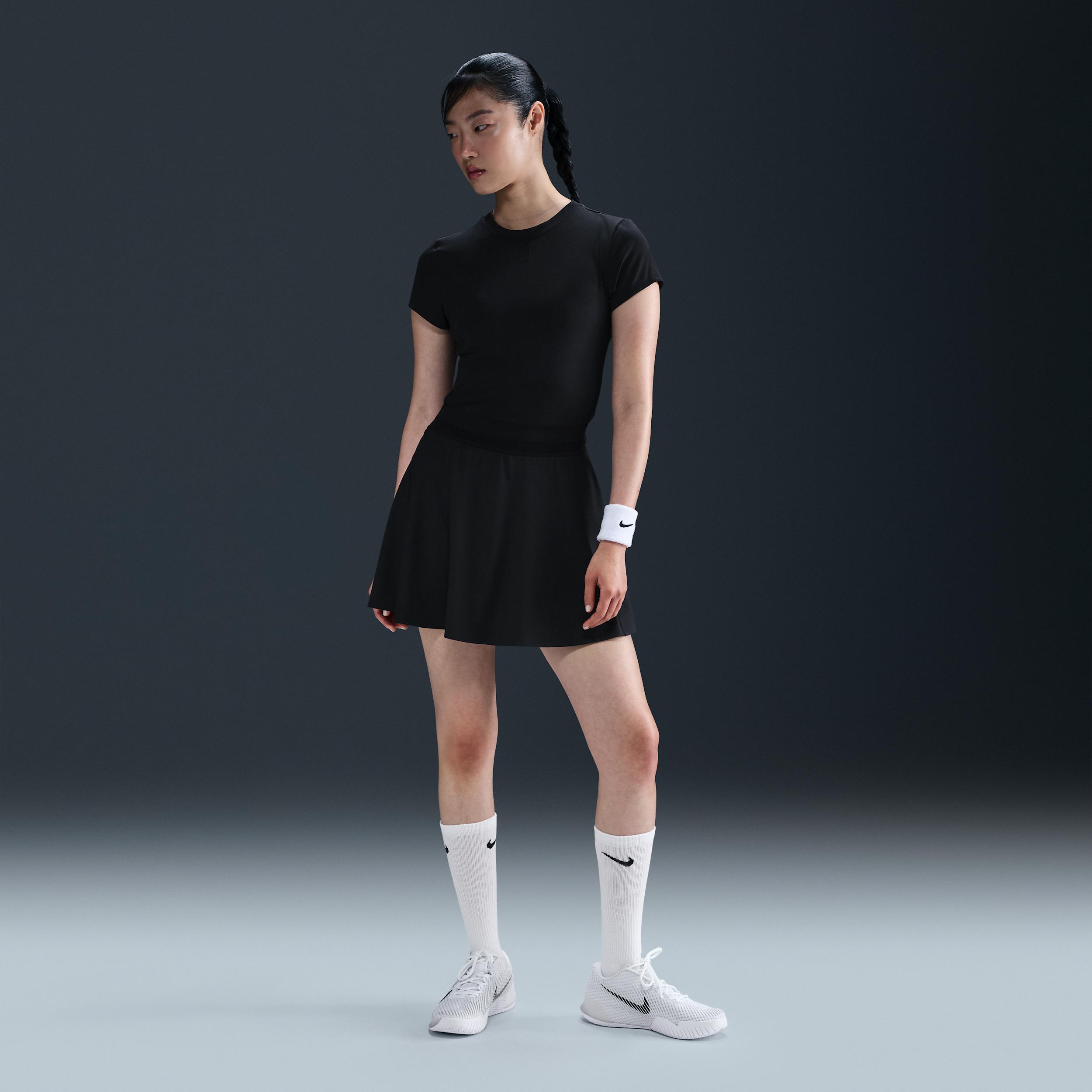 Nike Womens Court Advantage Dri-FIT Short-Sleeve Tennis Top | HQ2994-100 Product Image