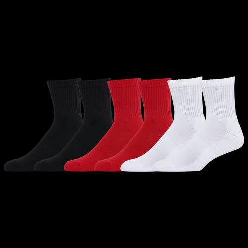LCKR Mens LCKR 6 Pack Cush Crew Quarter - Mens Red/Black/White Product Image