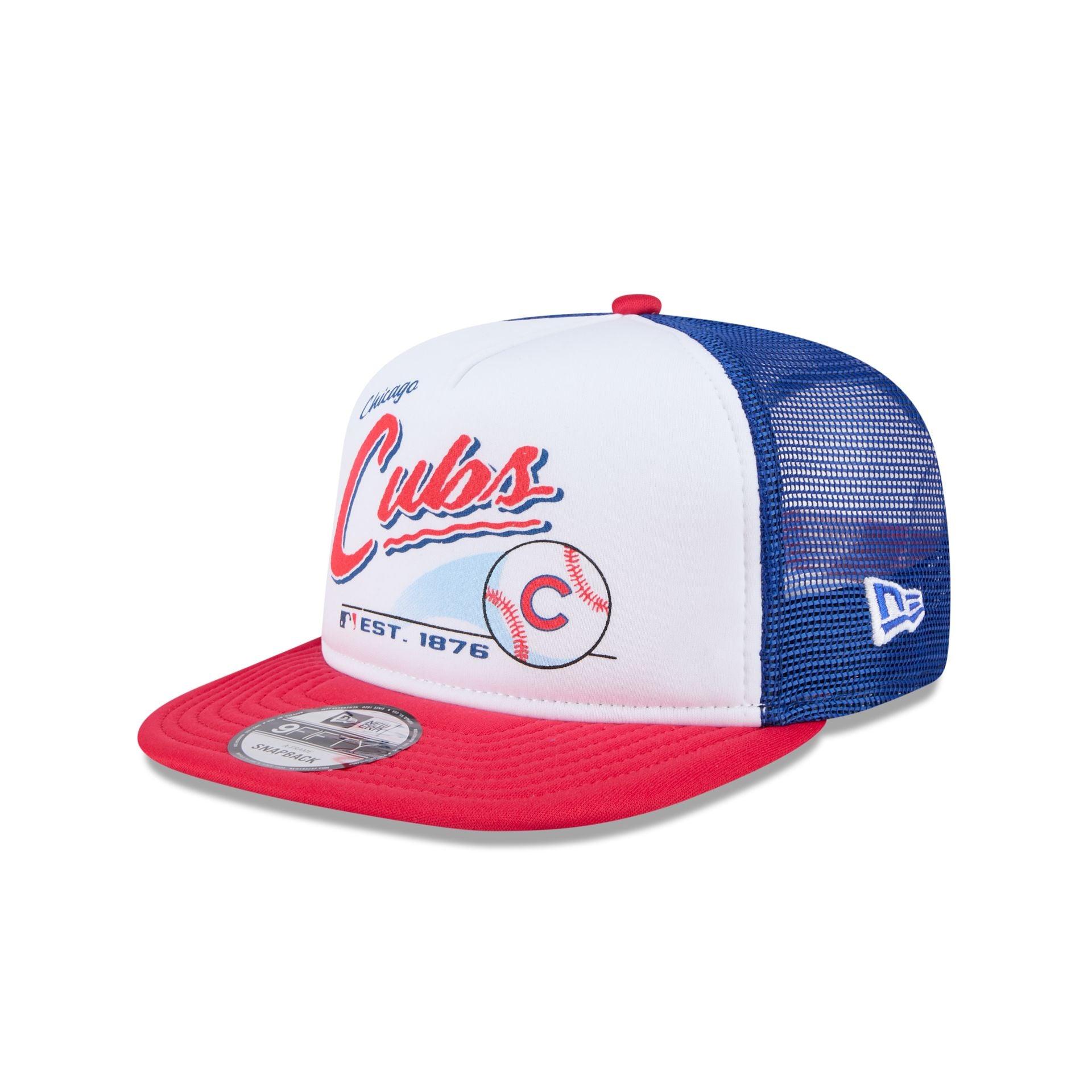 Chicago Cubs Retro Script 9FIFTY A-Frame Trucker Hat Male Product Image