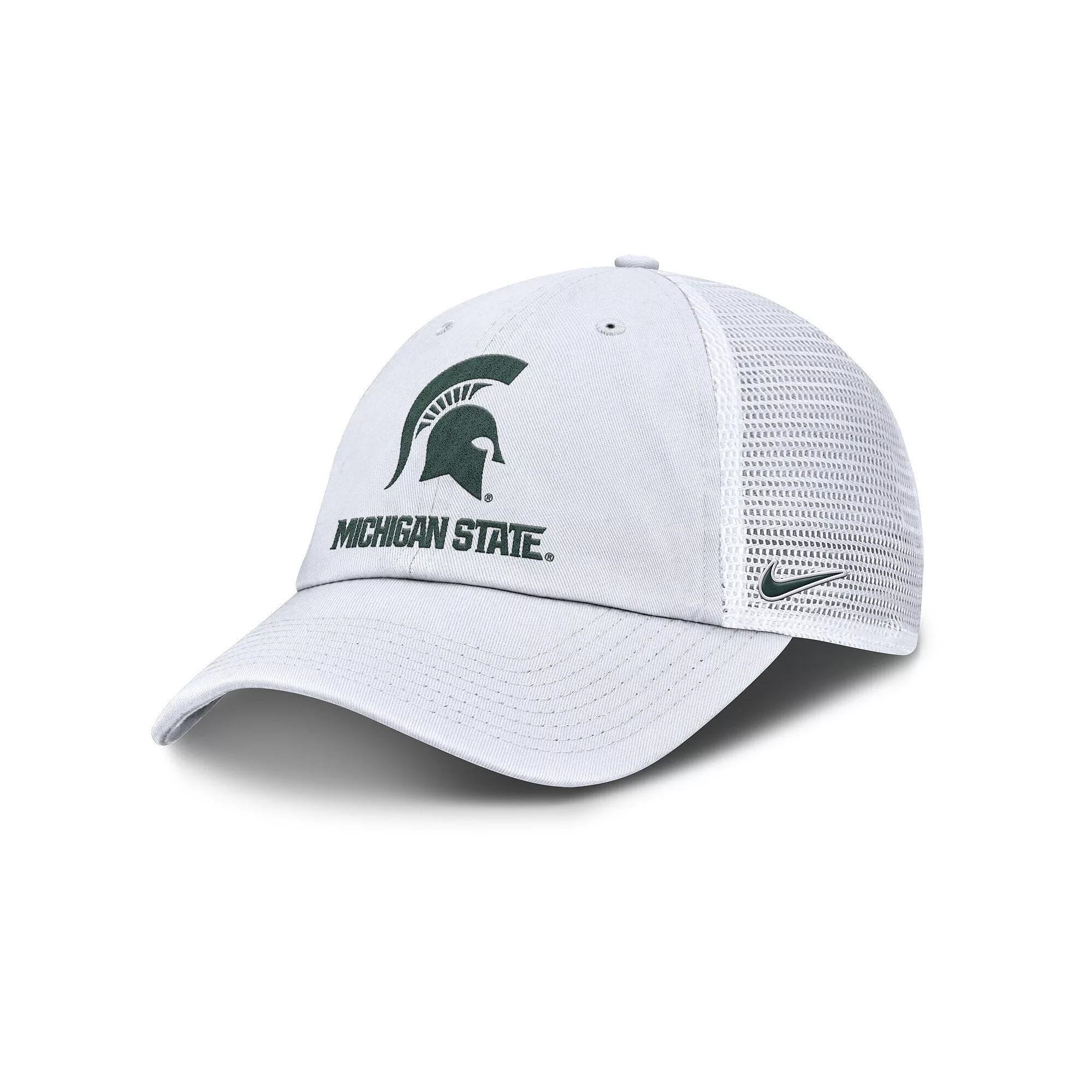 Men's Nike White Michigan State Spartans Club Trucker Adjustable Hat Product Image