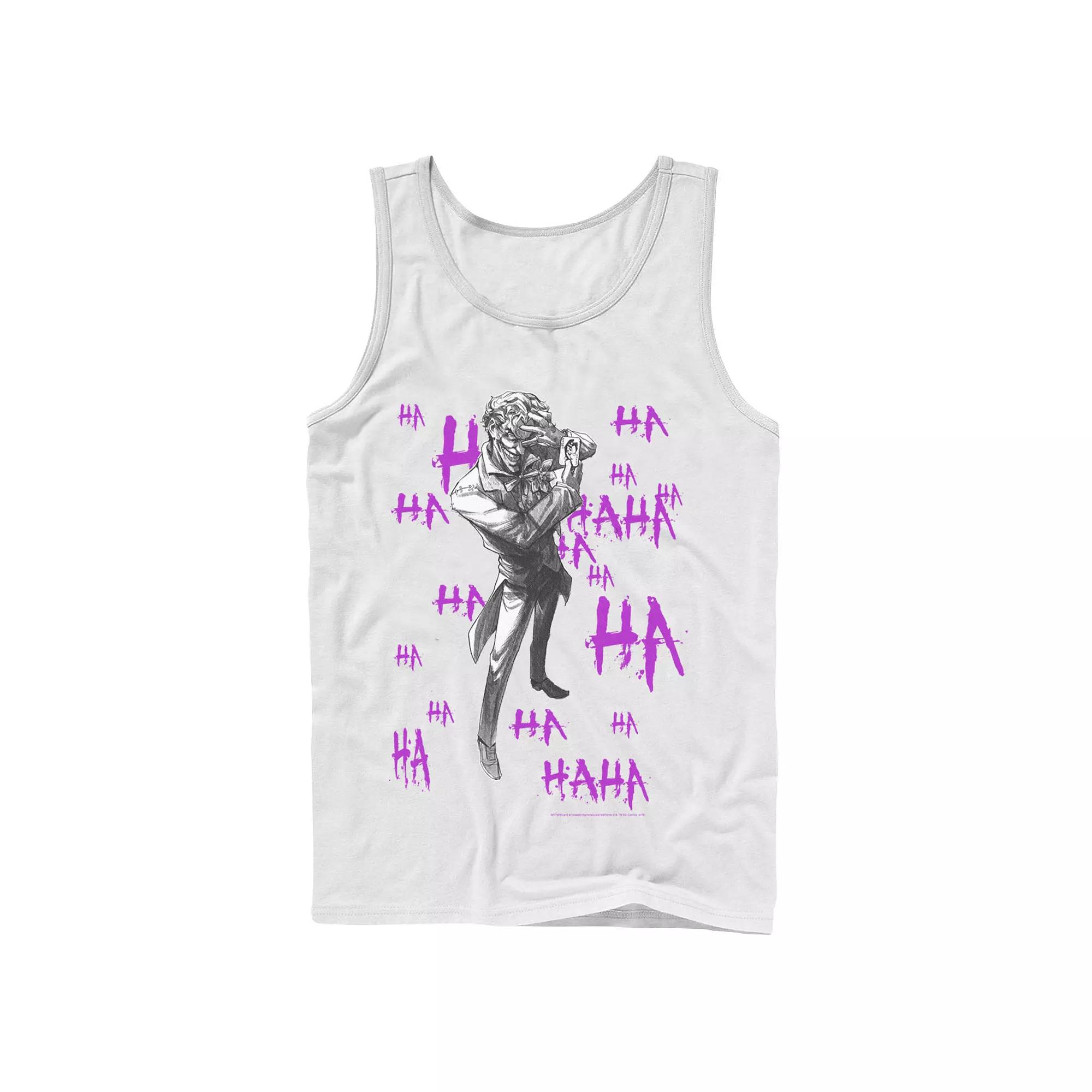 Men's DC Comics Joker HAHAHA Portrait Tank Top,  Product Image