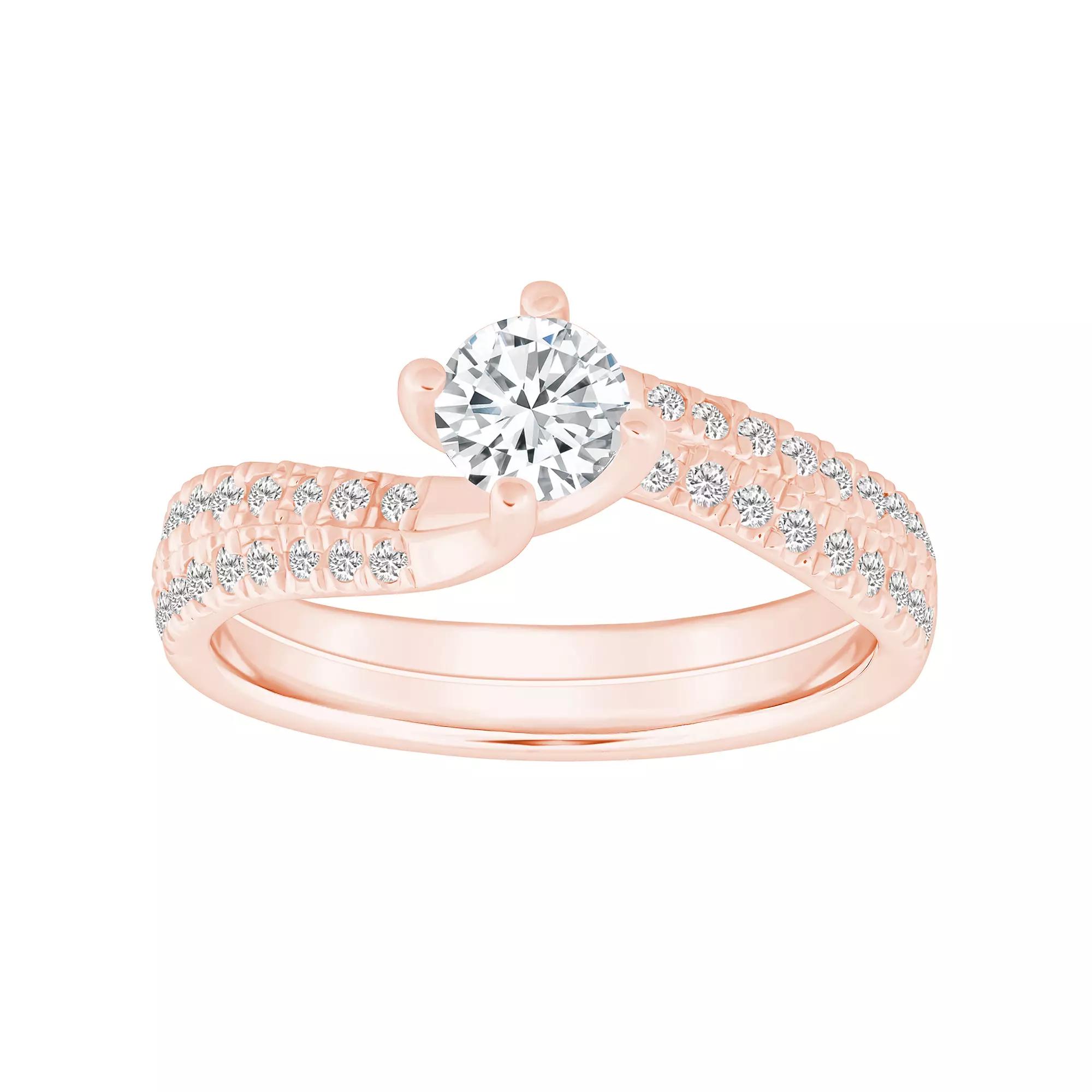 Alyson Layne 14k Gold 9/10 Carat T.W. Diamond Engagement Ring, Women's, Size: 5.50, 14k Rose Gold Product Image