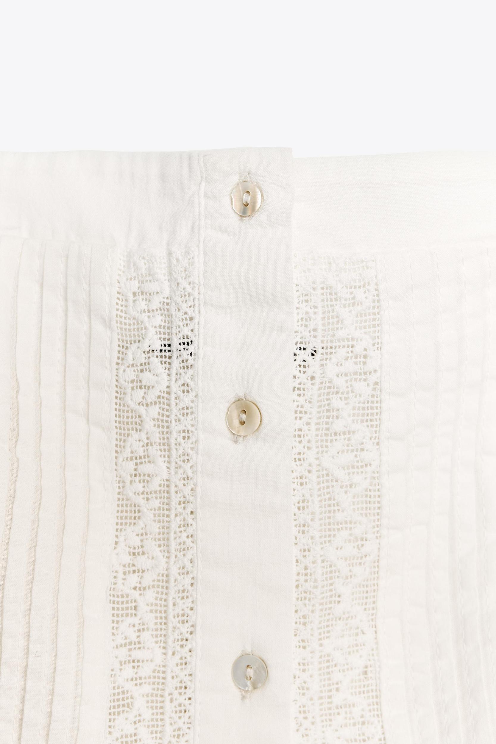 DRAPED EMBROIDERED TOP Product Image