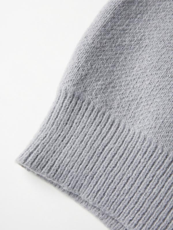 Men's Vintage Stitched Star Hooded Knit Sweater Product Image